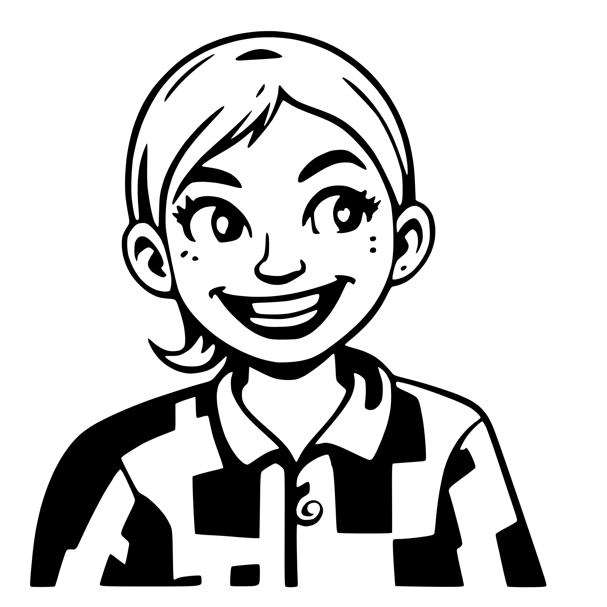 AI-generated SVG of 'create image about laugh'