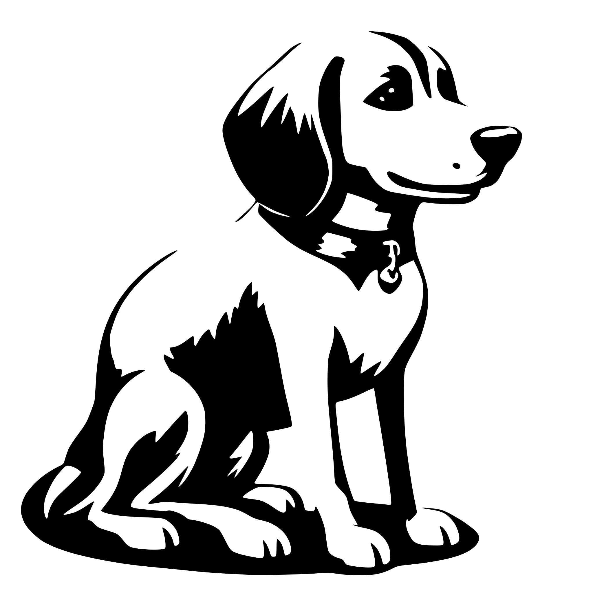 AI-generated SVG of a dog
