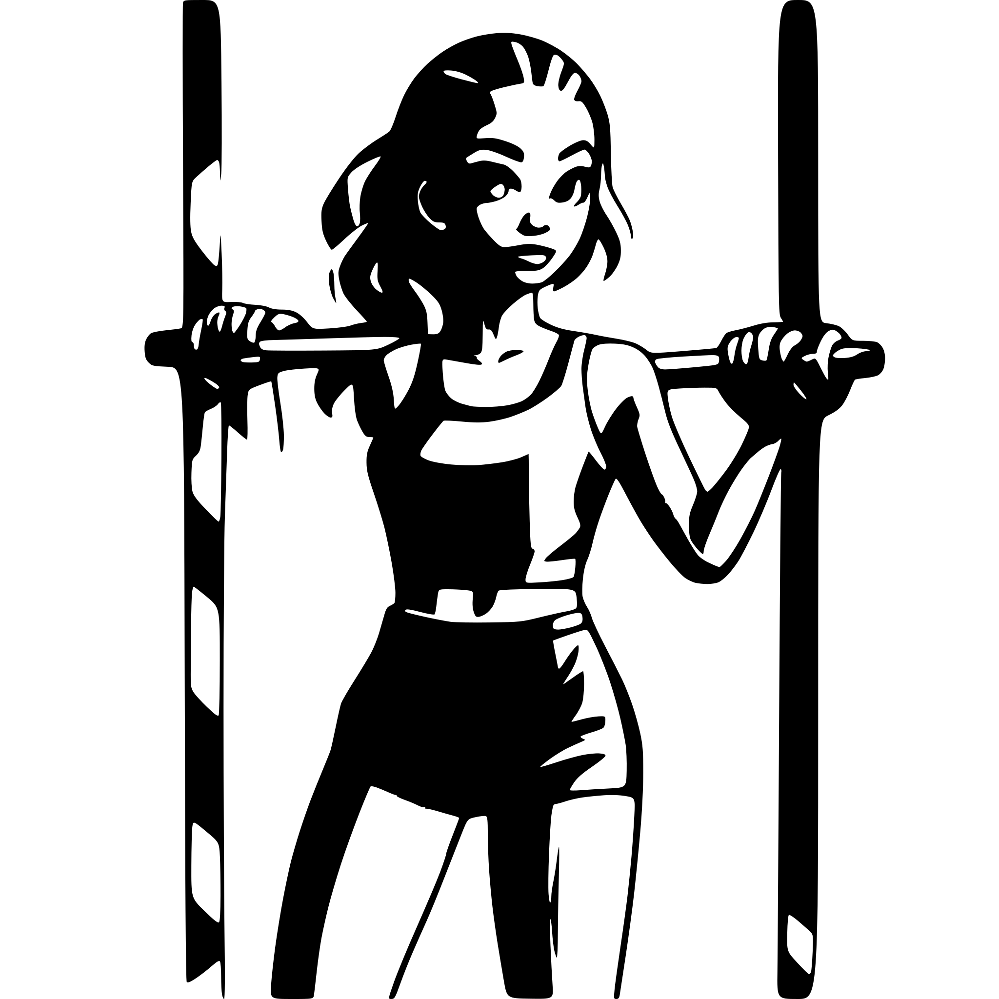 AI-generated SVG of a black woman working out
