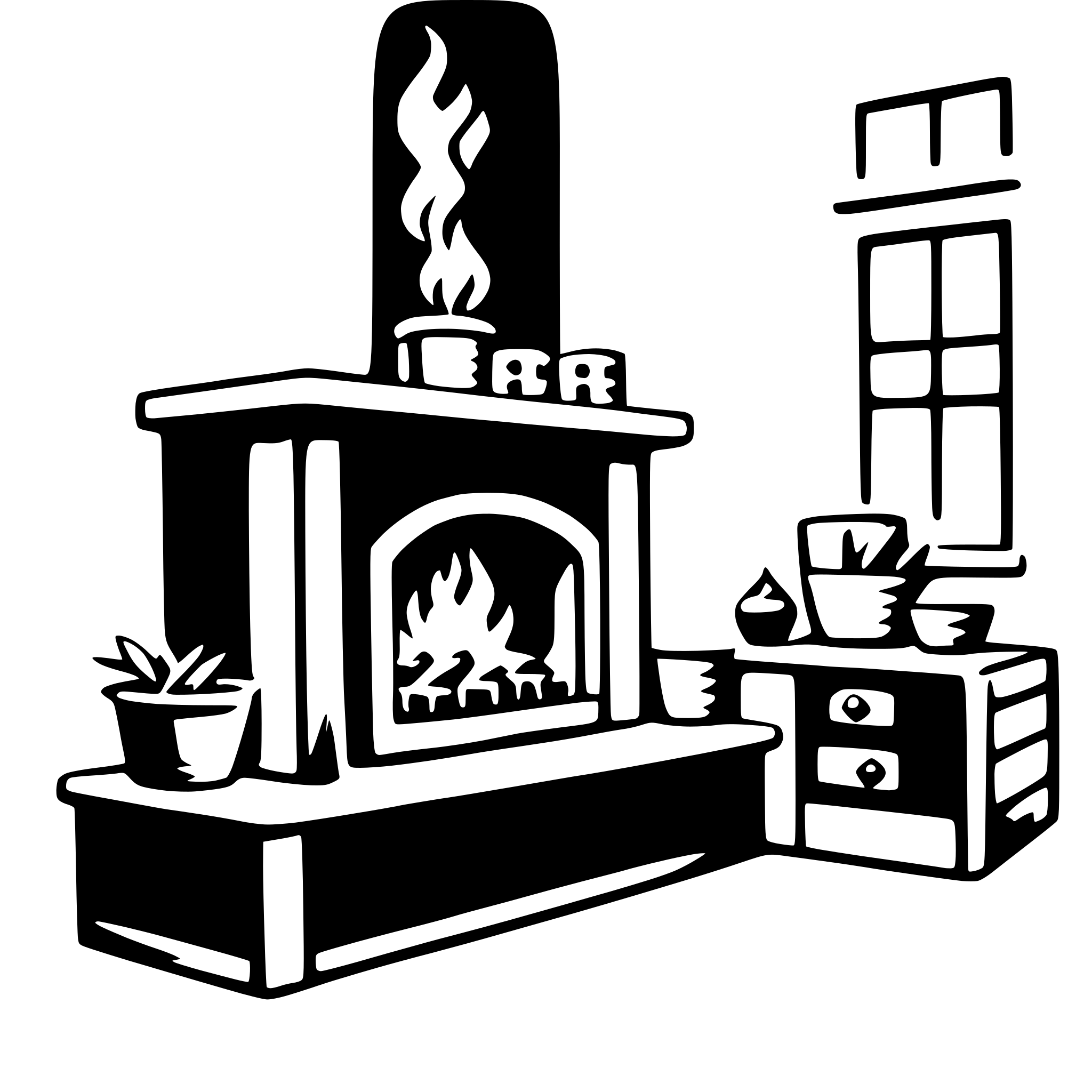 AI-generated SVG of 'cozy fireplace'