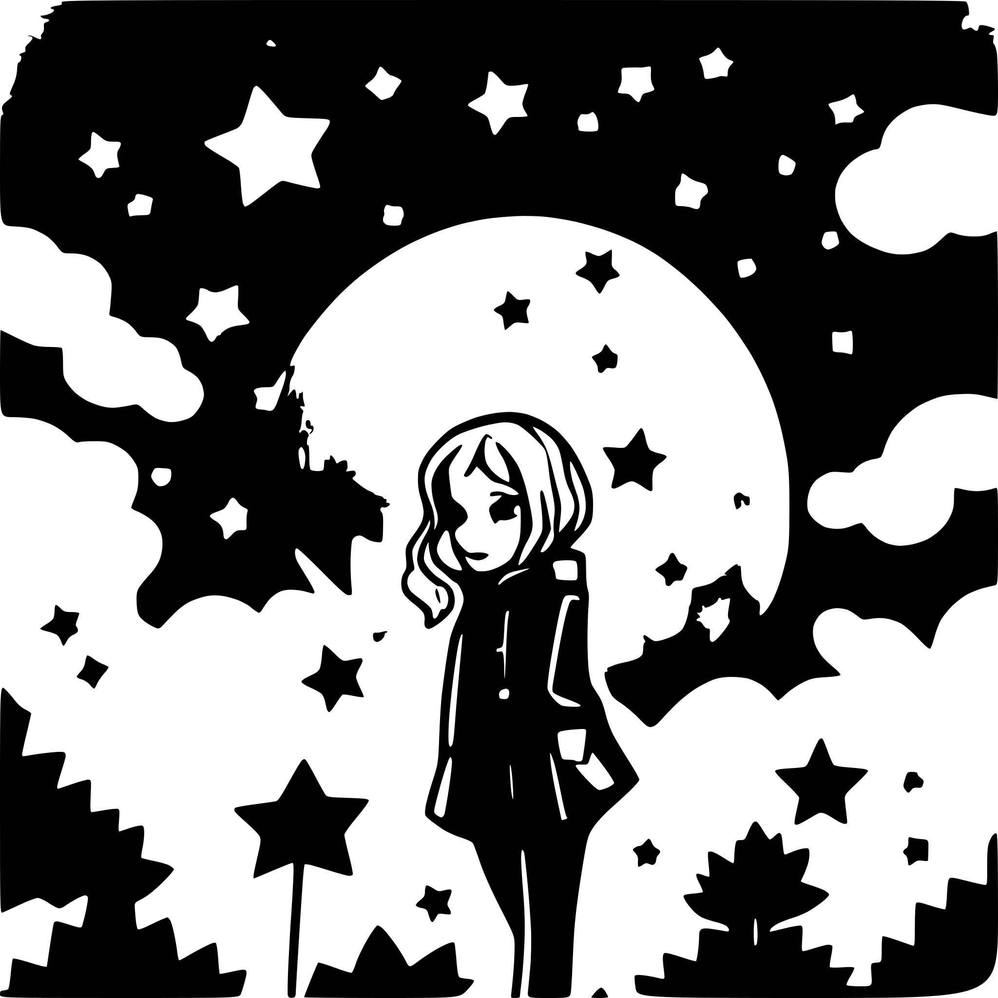 AI-generated SVG of a scattered stars as a galaxy
