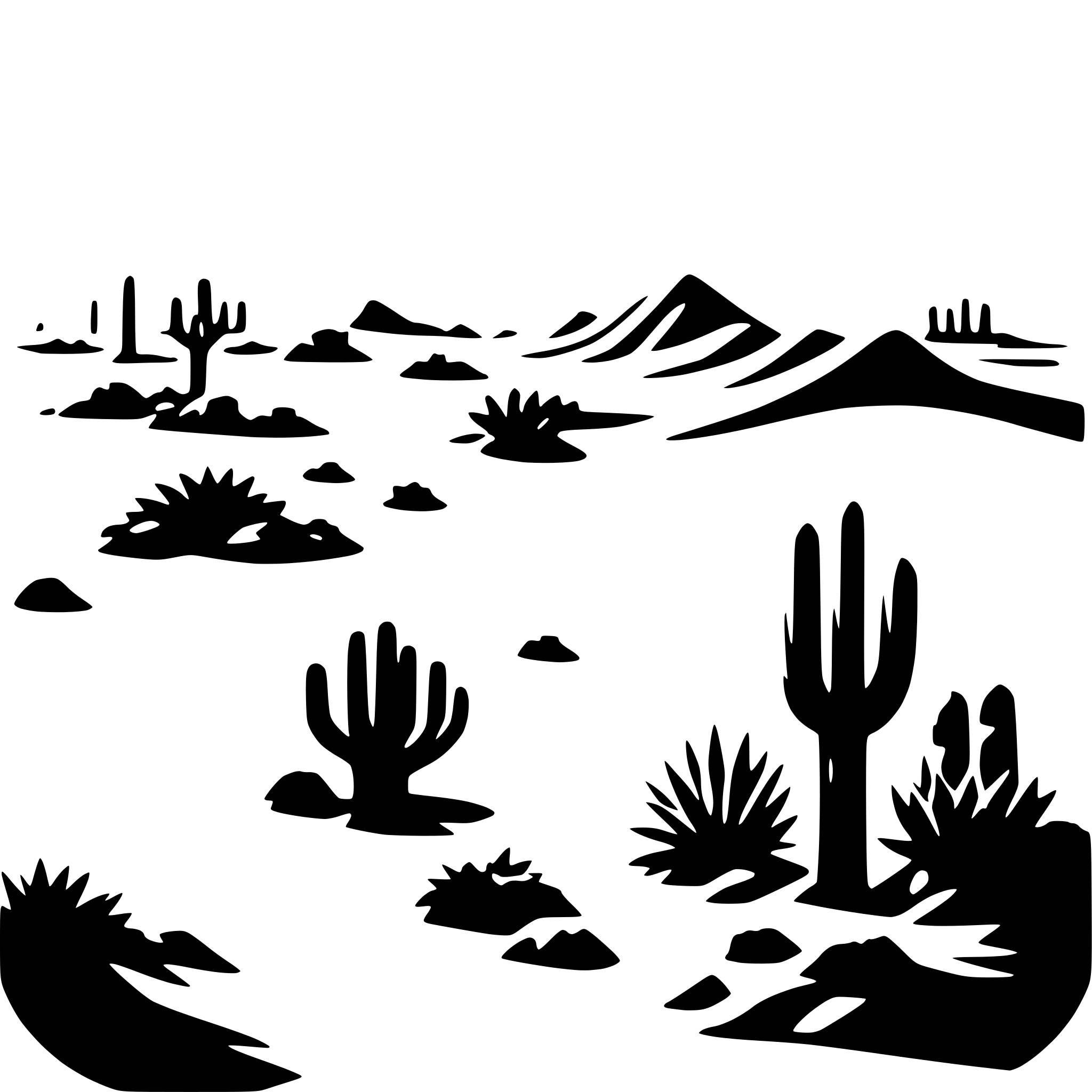 AI-generated SVG of 'extreme hot sunny desert ecosystem including sunrise'
