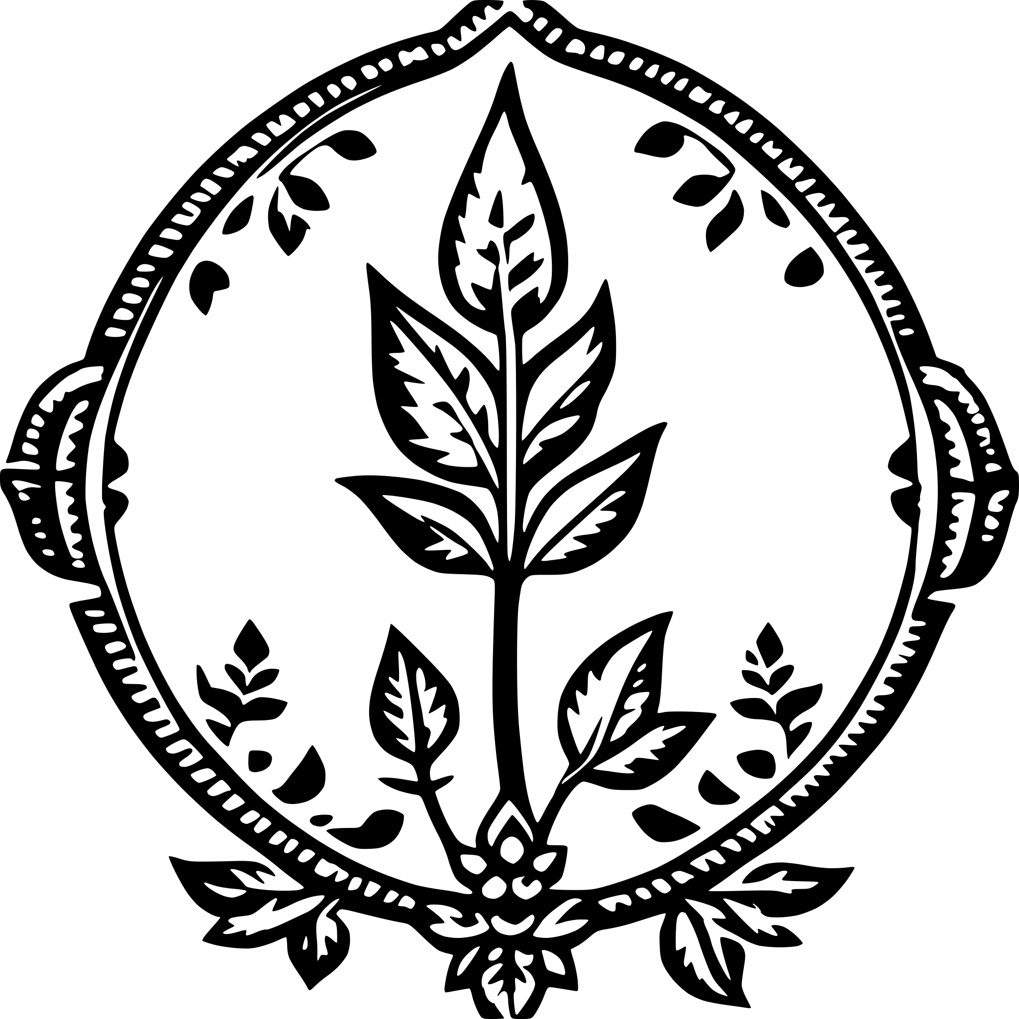 AI-generated SVG of a mehindi designs