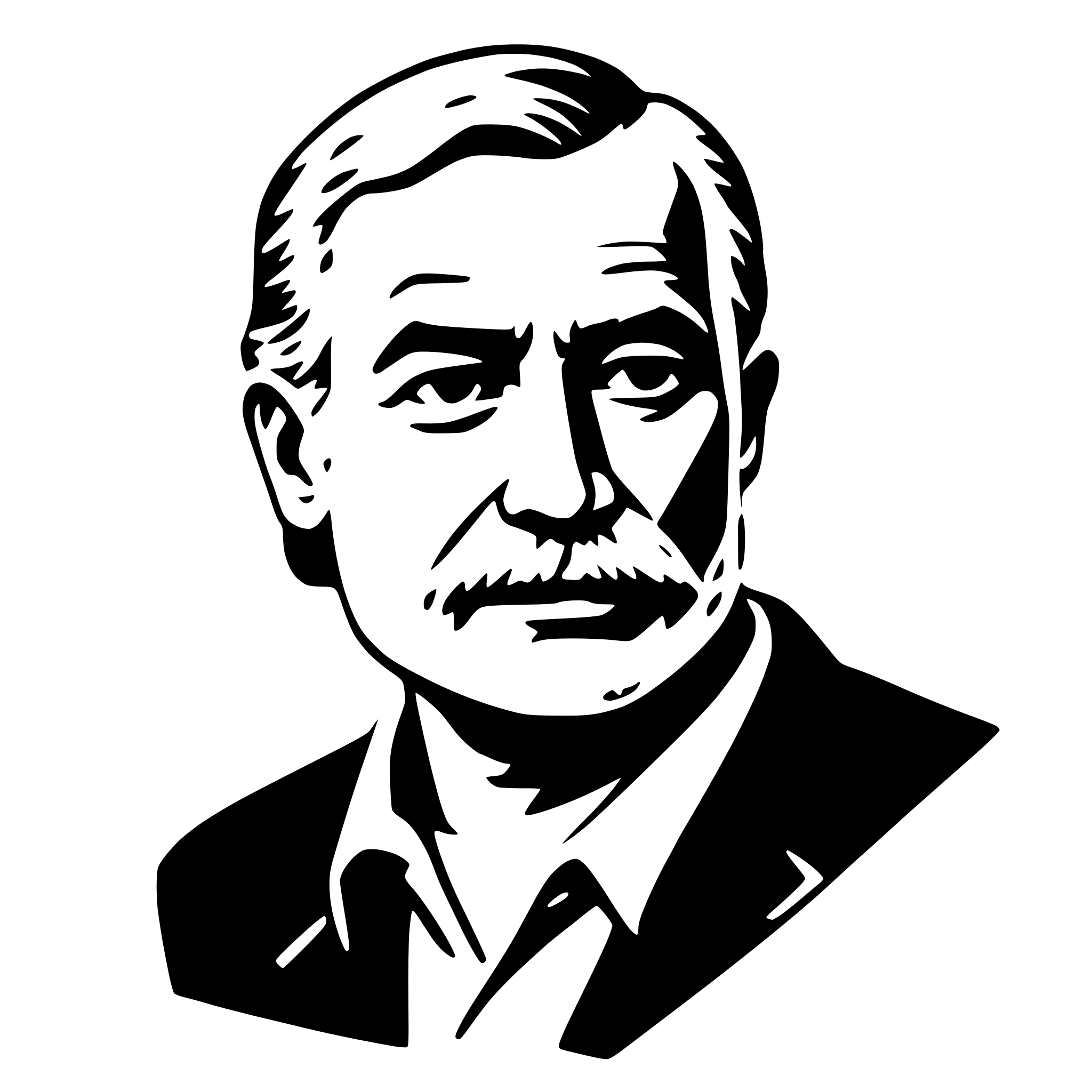 AI-generated SVG of a ernest hemingway