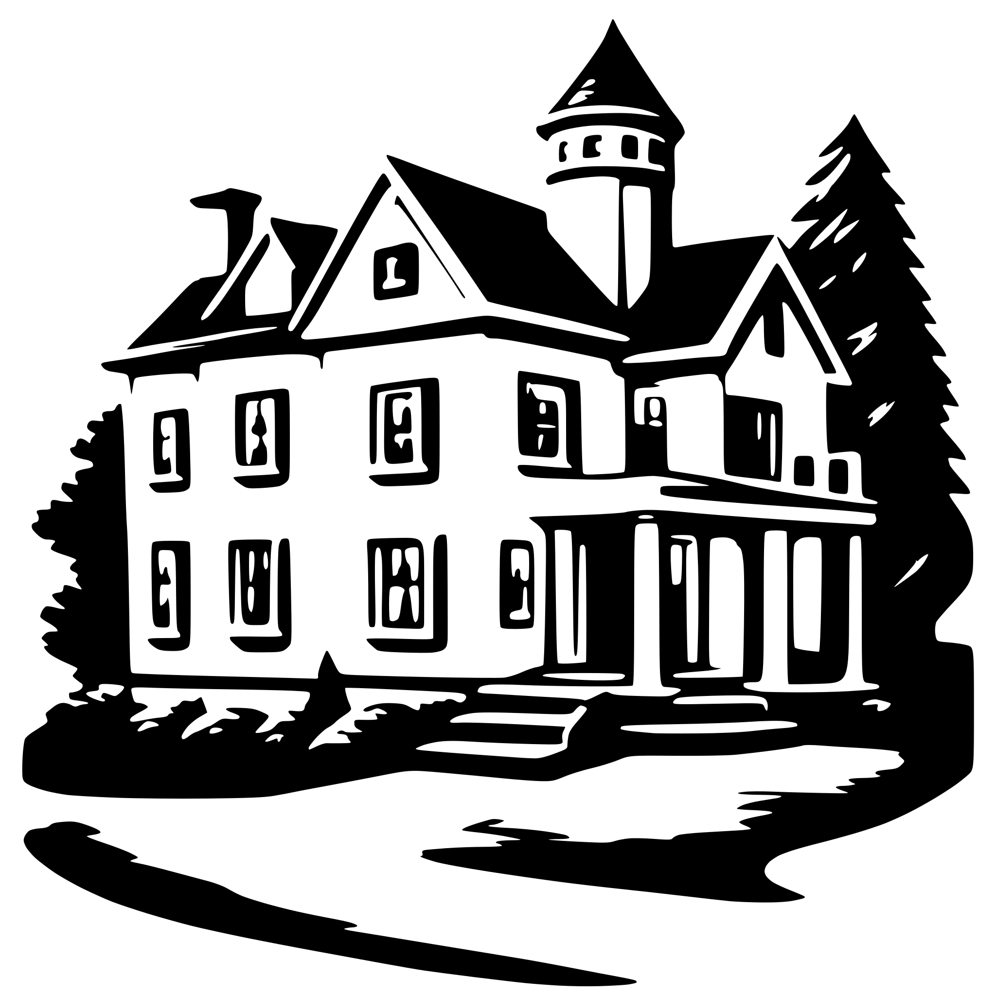 AI-generated SVG of 'create a  big  house'
