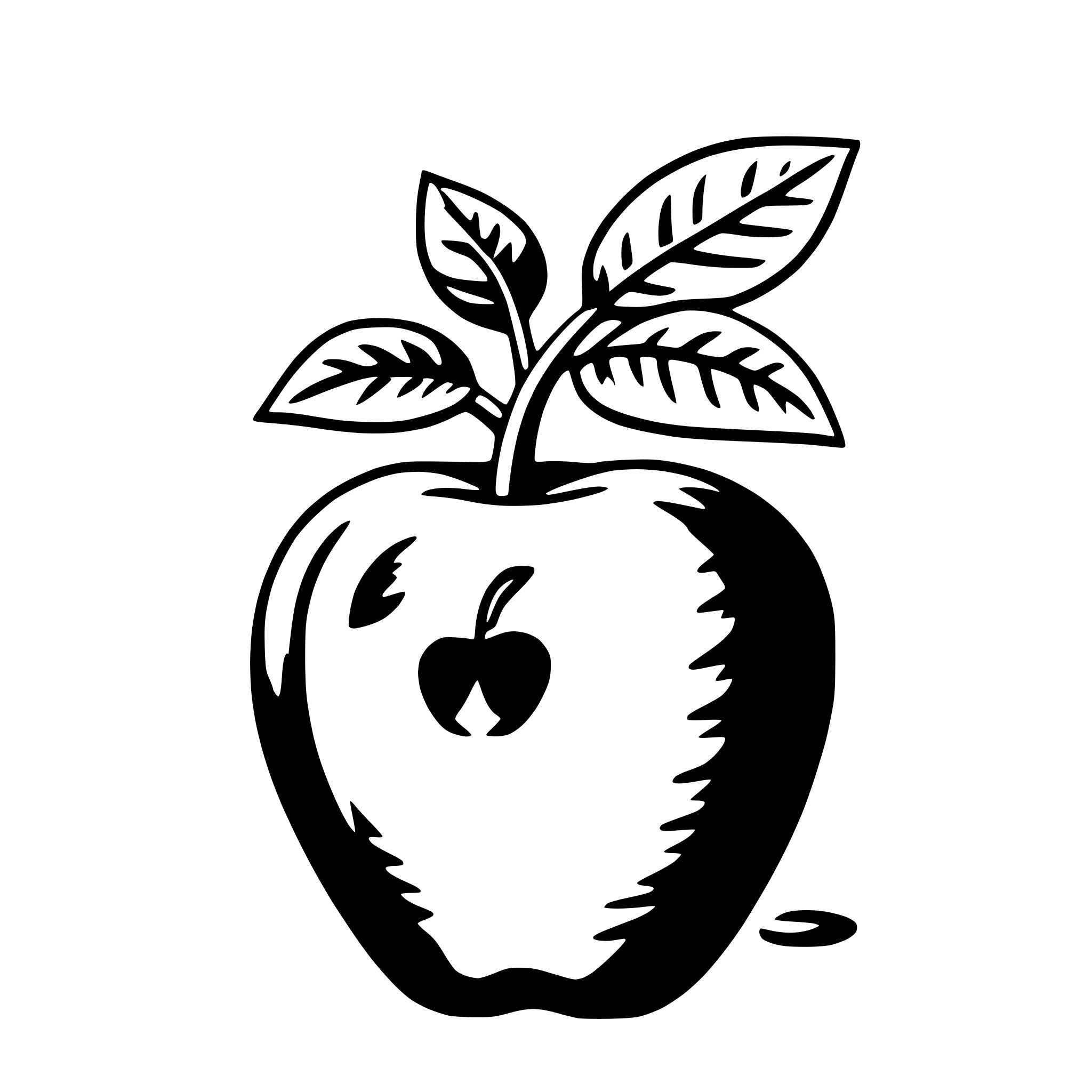 AI-generated SVG of a apple with worm