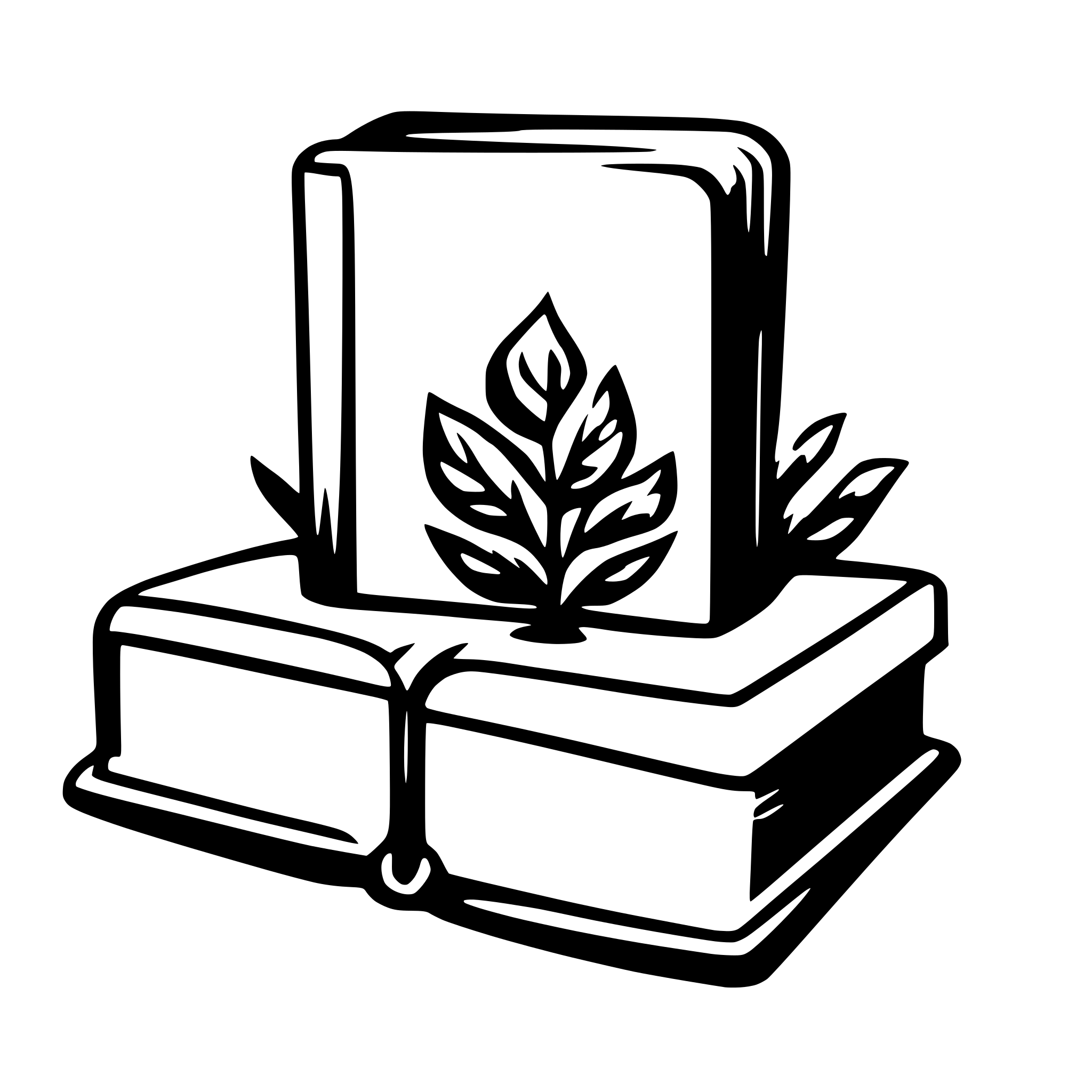 AI-generated SVG of a book