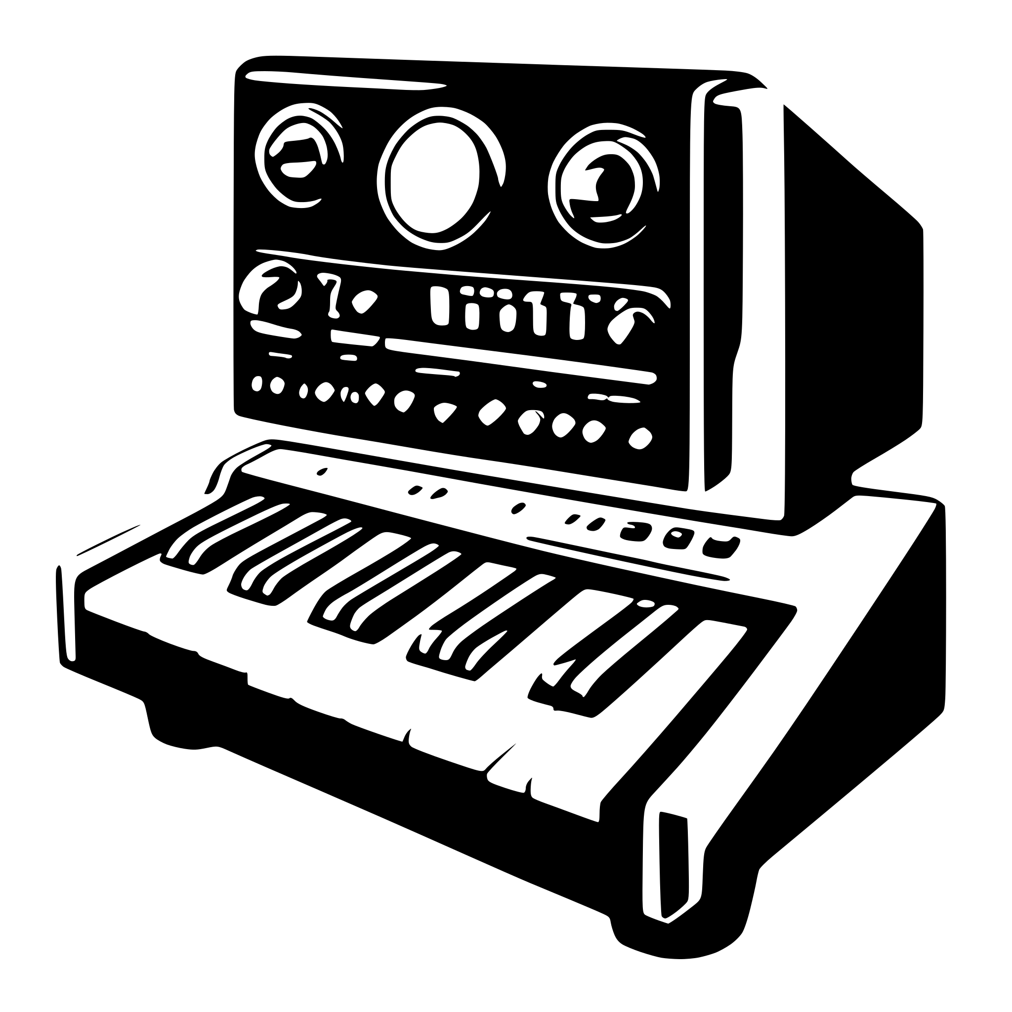 AI-generated SVG of 'synthesizer'