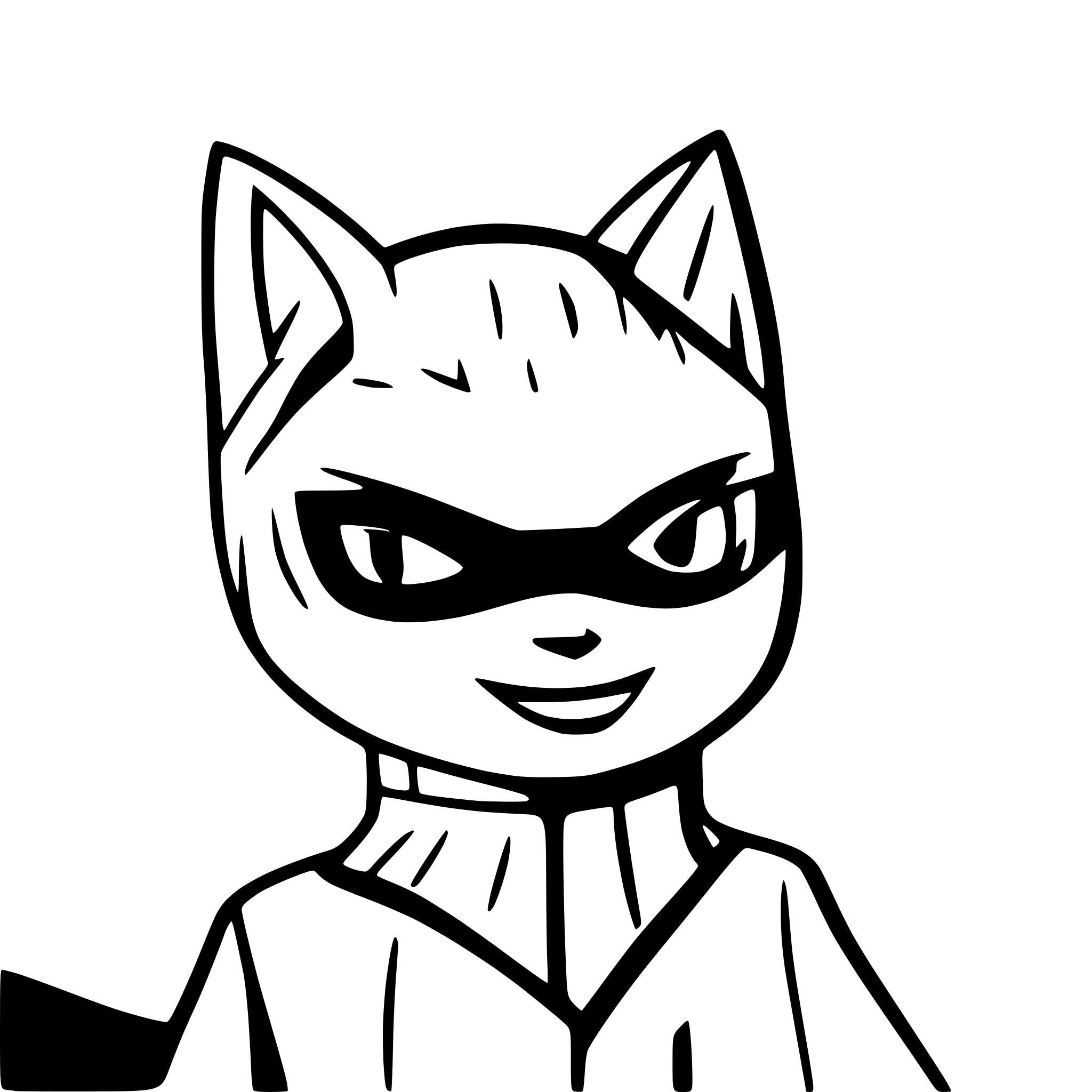 AI-generated SVG of 'Cat with batman mask'