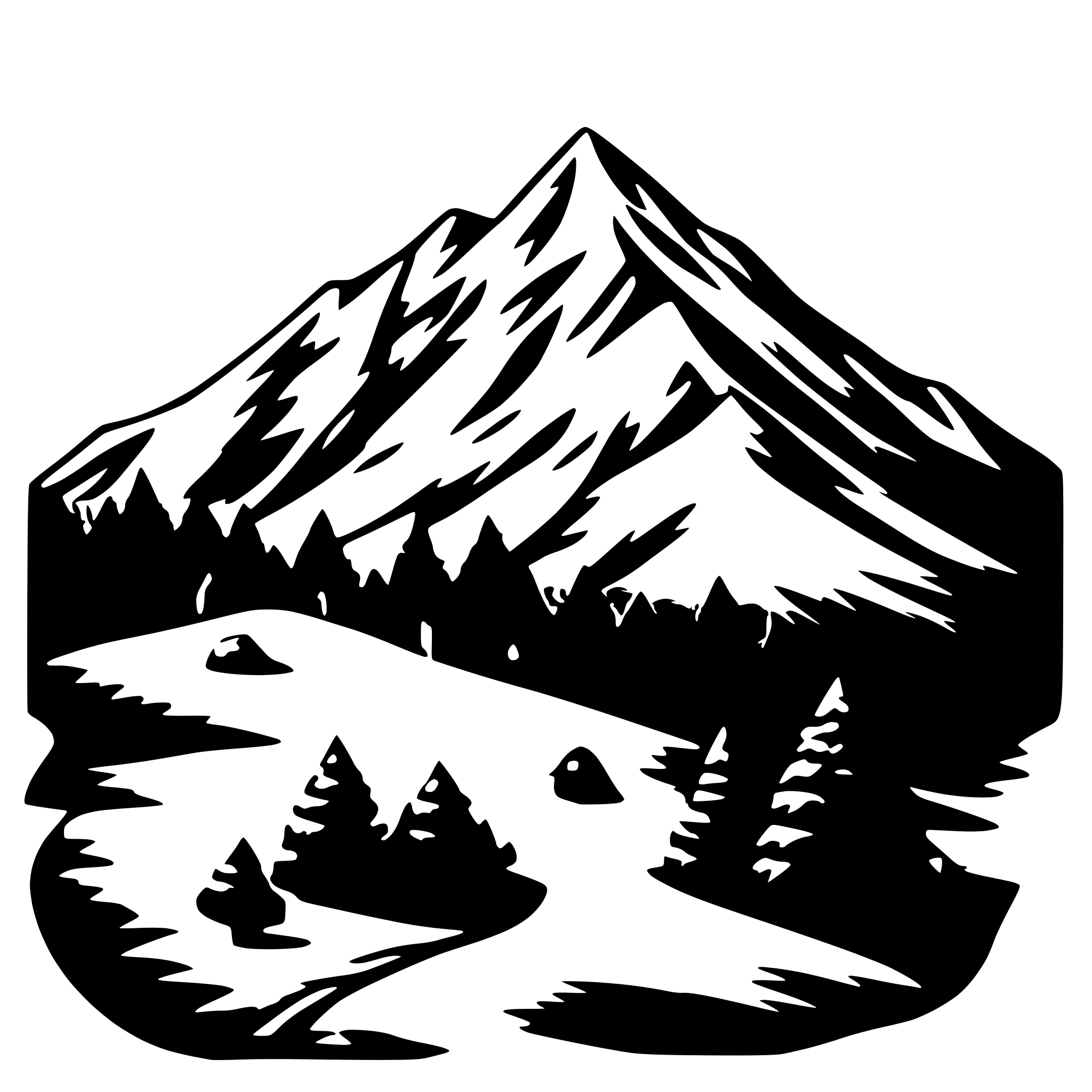 AI-generated SVG of a mountain