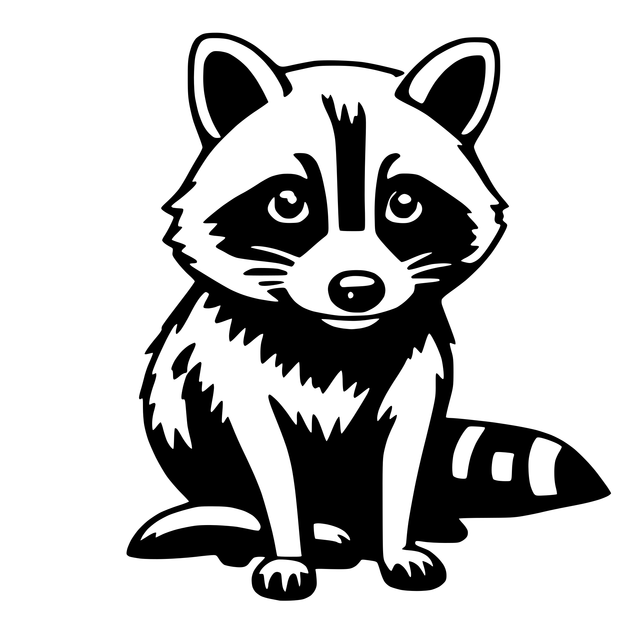 AI-generated SVG of a raccoon