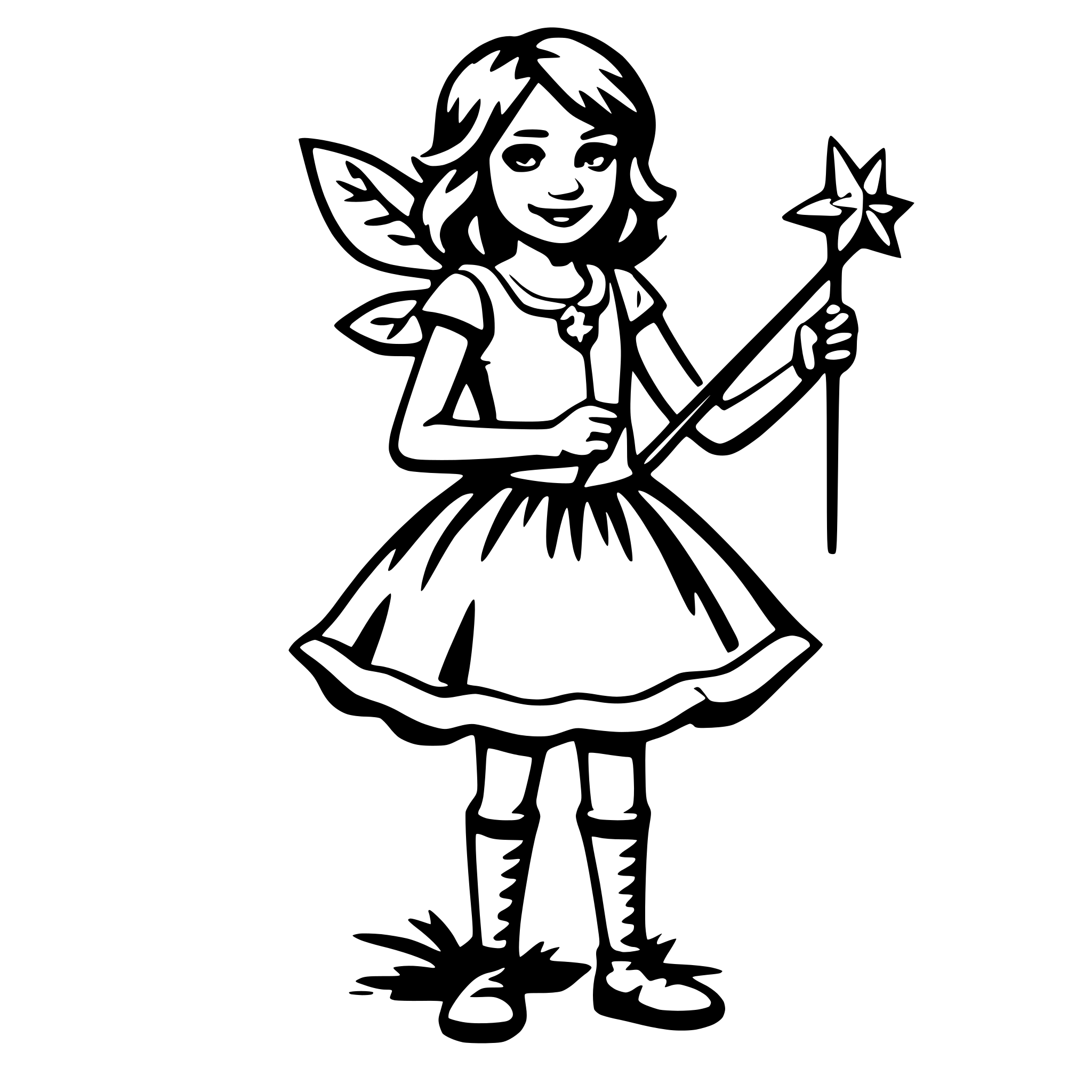 AI-generated SVG of a fairy with wand