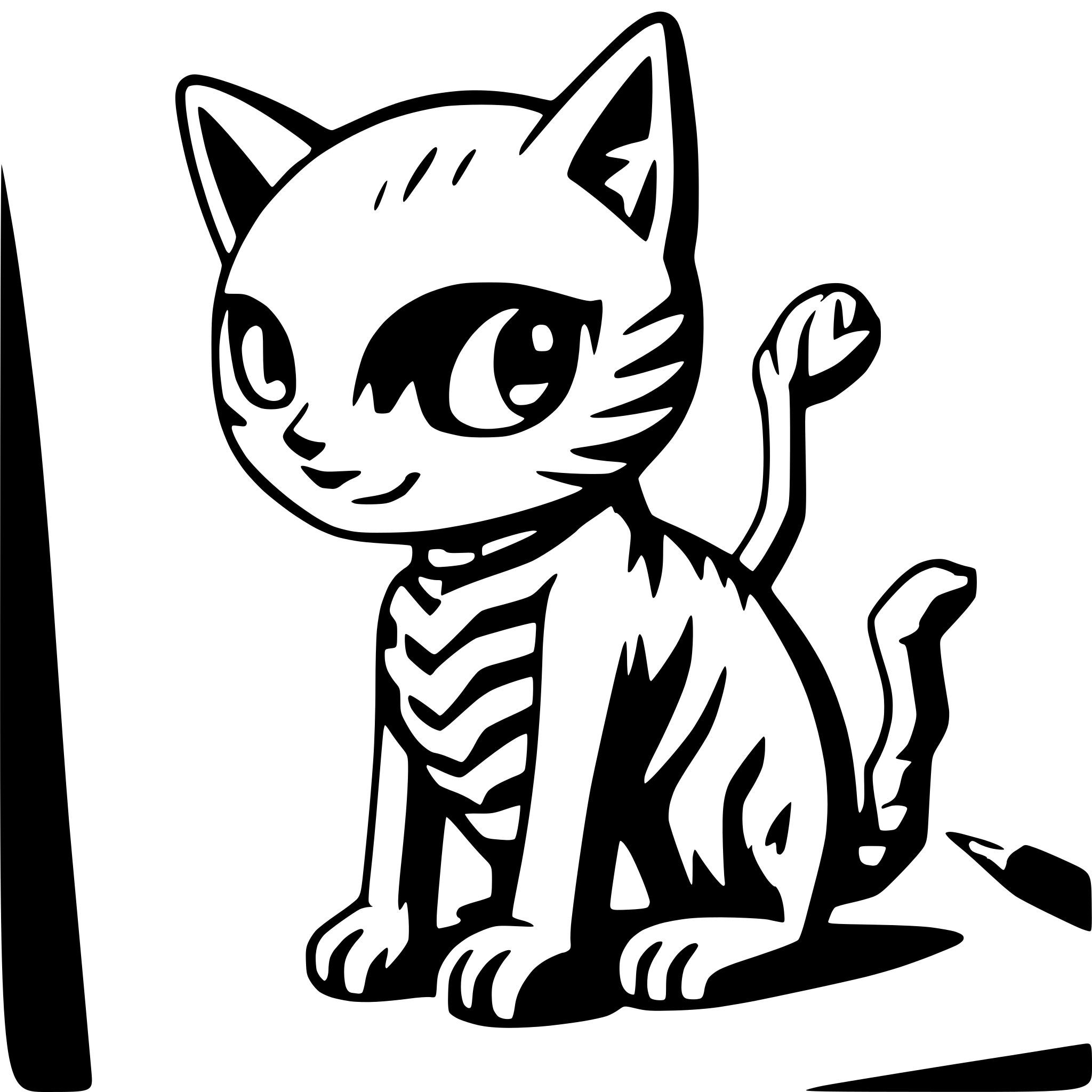 AI-generated SVG of a Generate a skeleton in the shape of a cat.