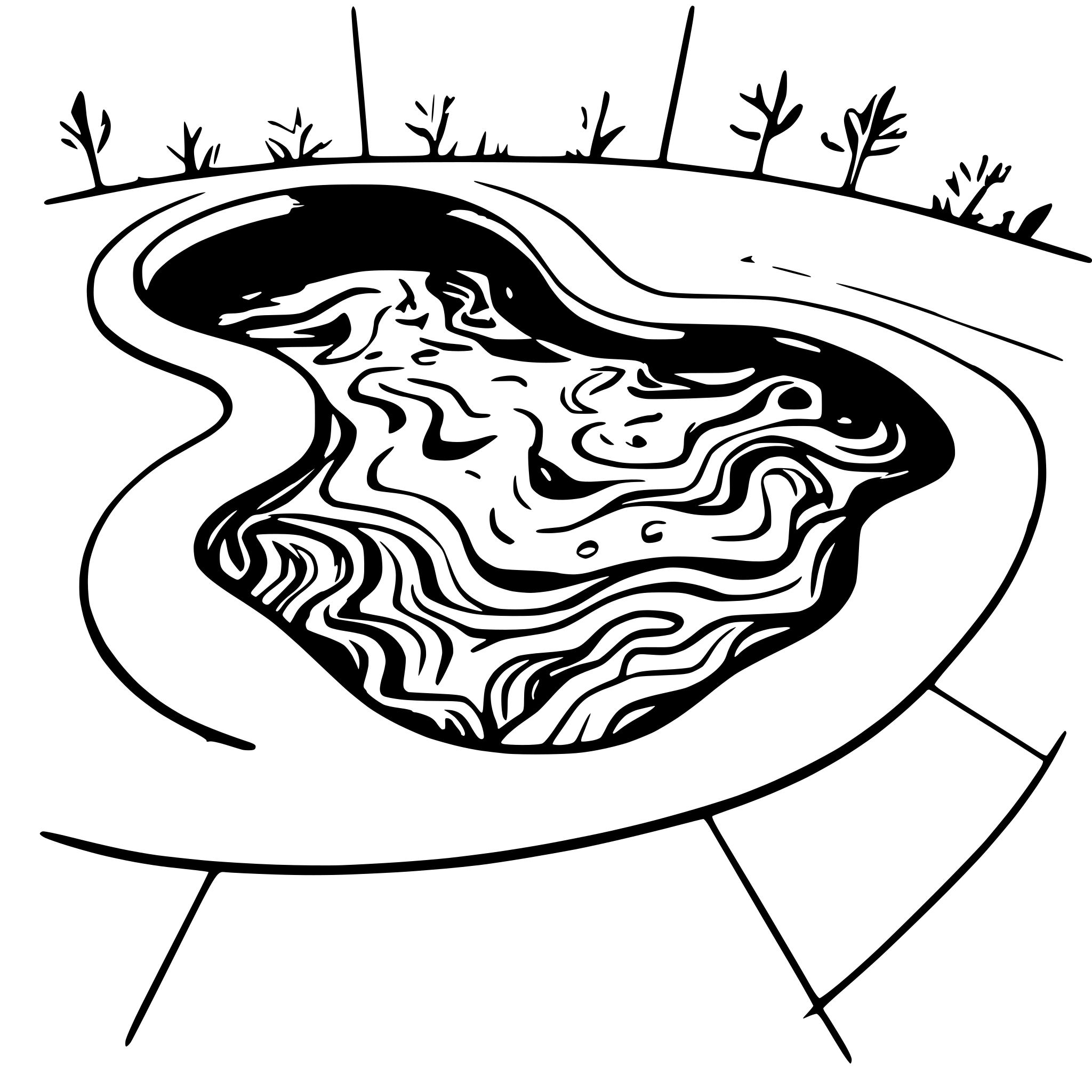 AI-generated SVG of 'different kidney swimming pool shapes'