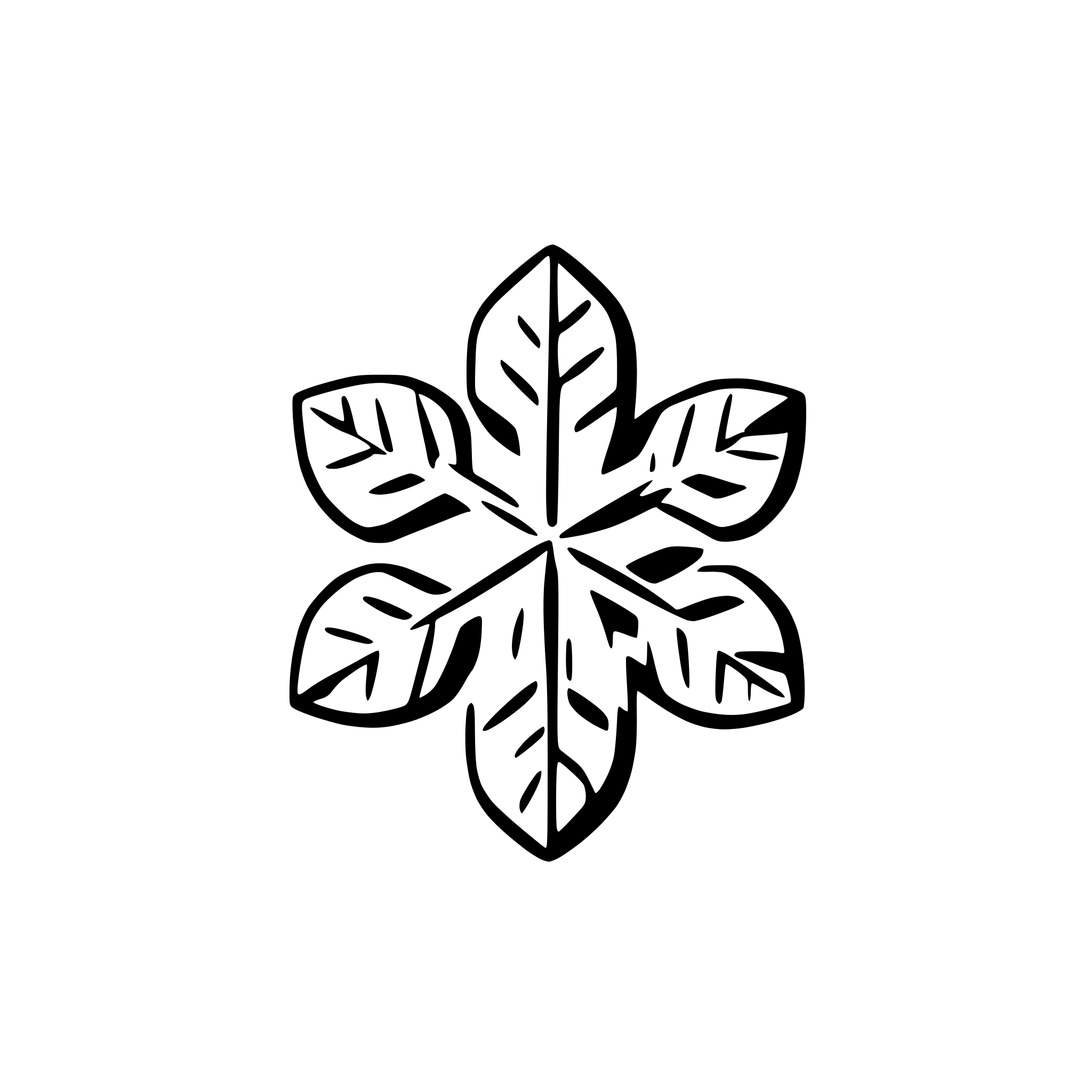 AI-generated SVG of a symmetrical snowflake