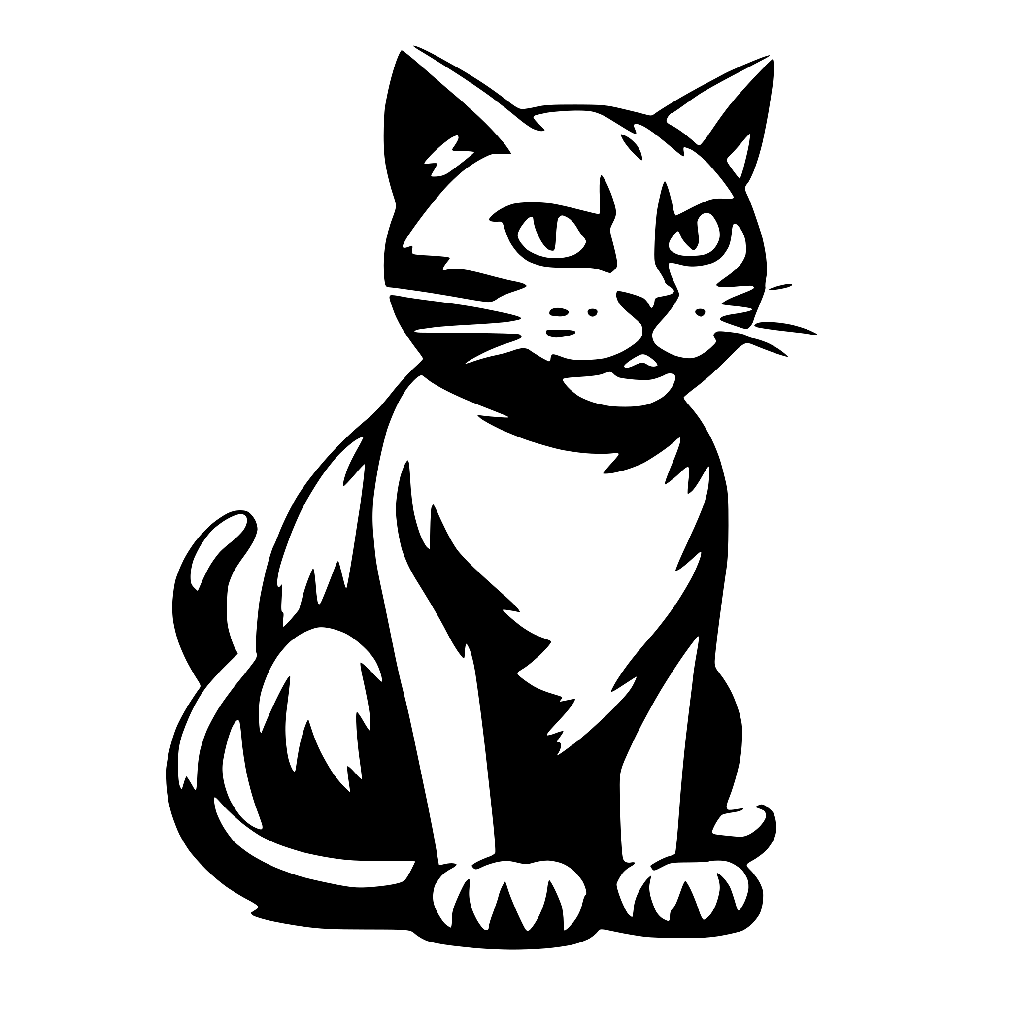 AI-generated SVG of a Angry cat