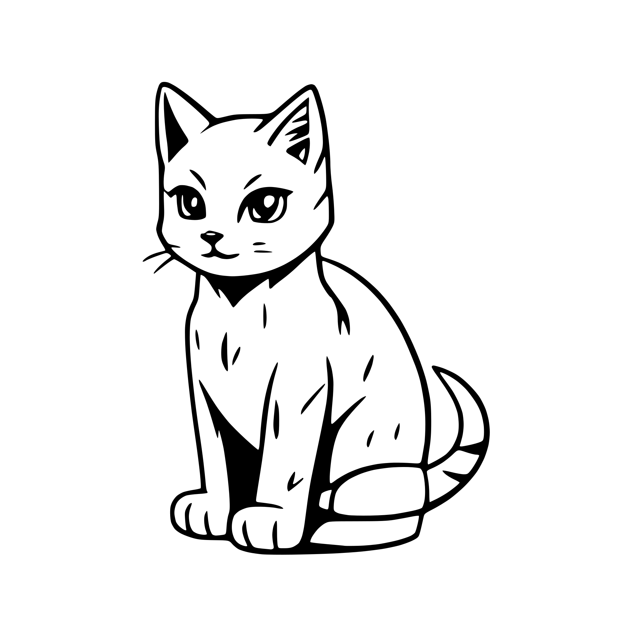 AI-generated SVG of a a cat