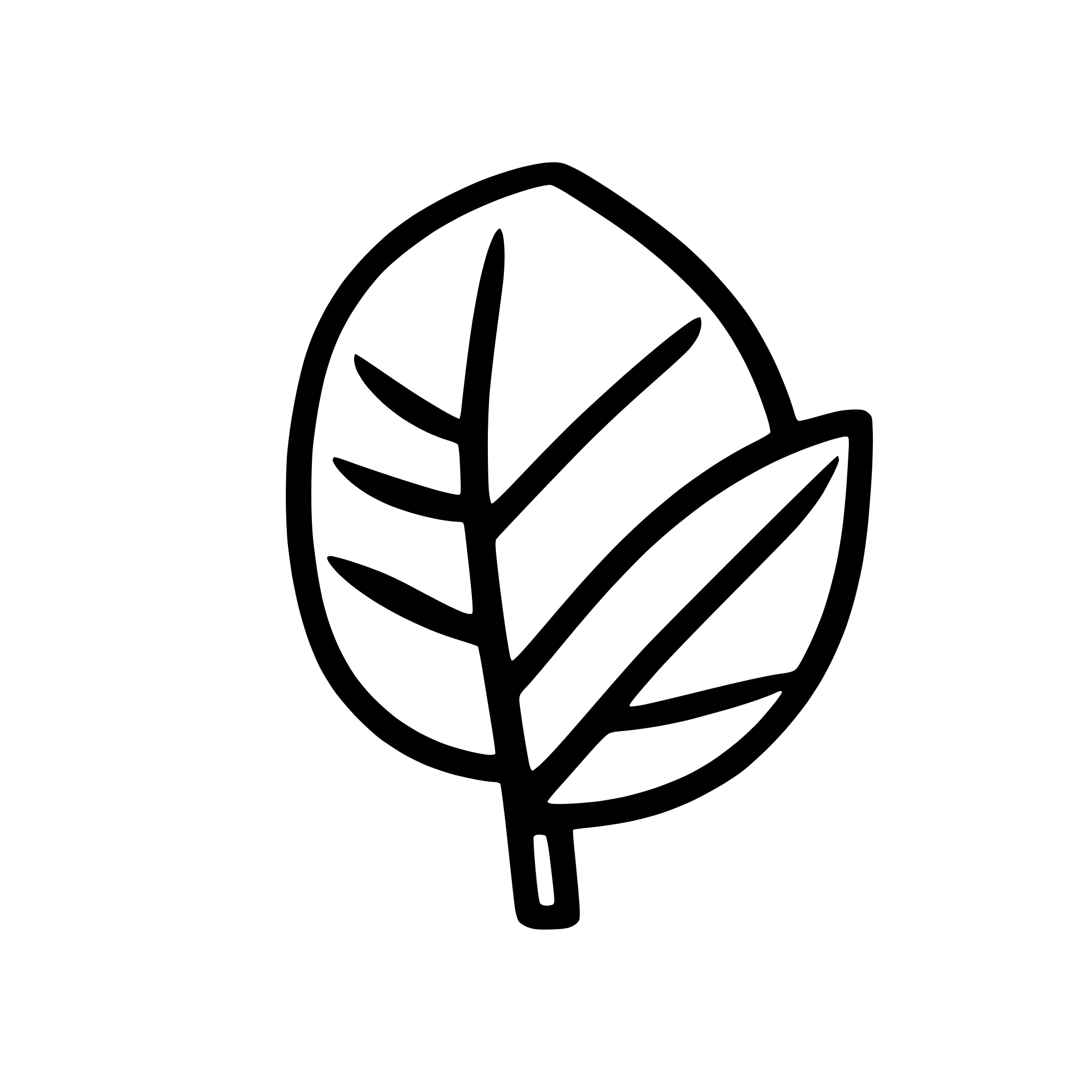 AI-generated SVG of a leaf icon outline