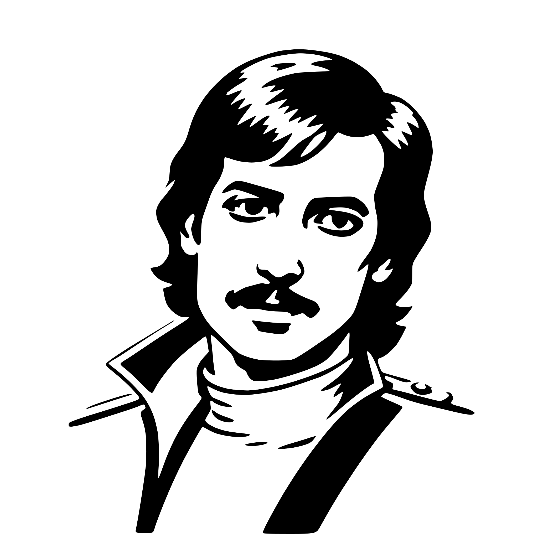 AI-generated SVG of 'freddie mercury'