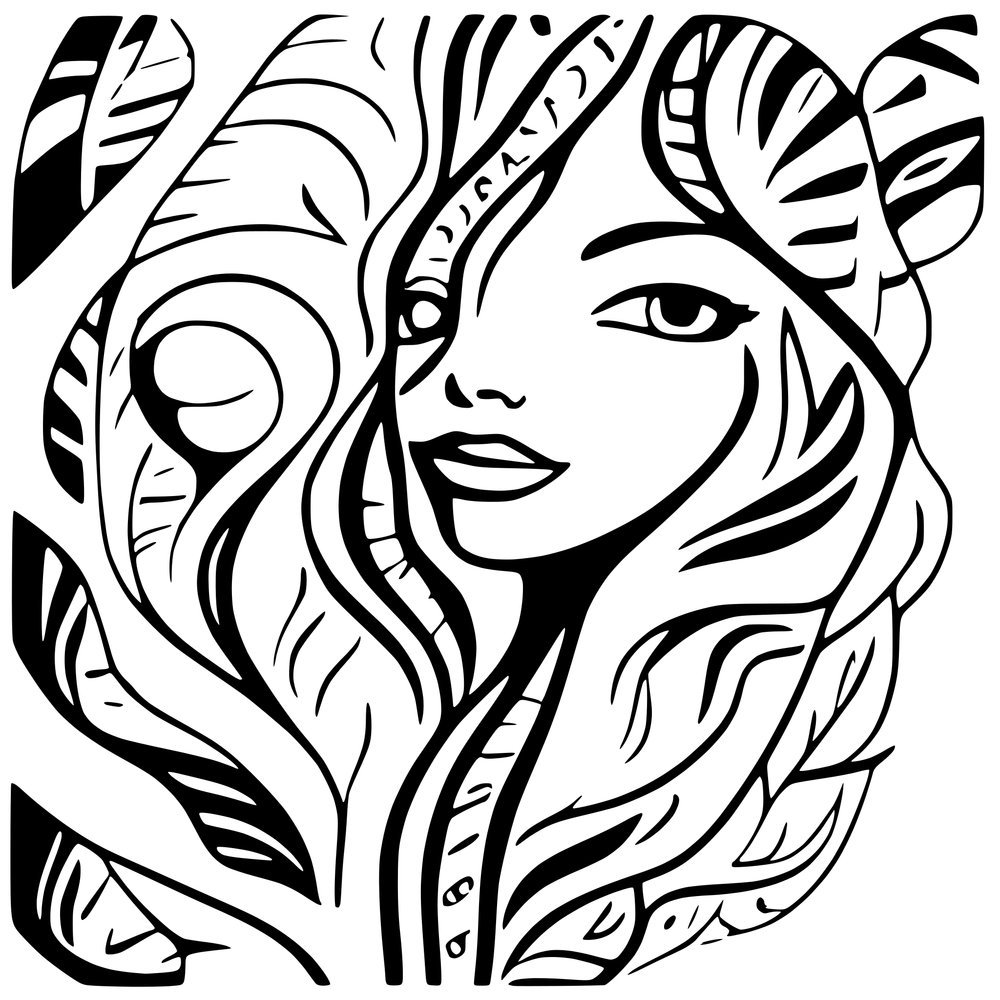 AI-generated SVG of 'Neo tribal motif'