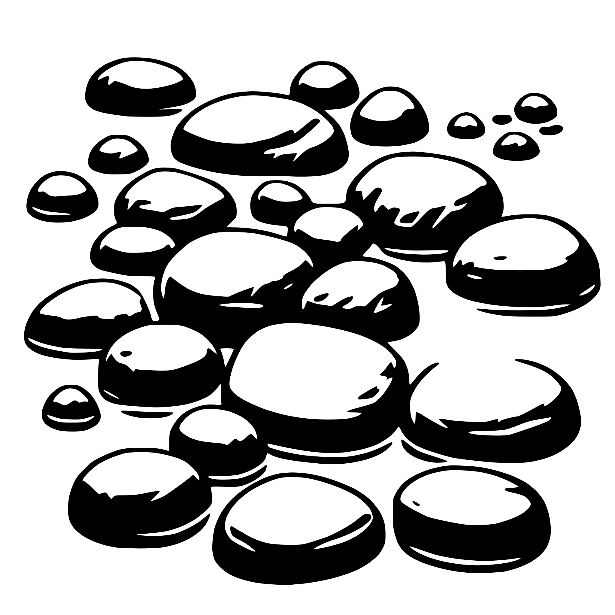 AI-generated SVG of a river stones