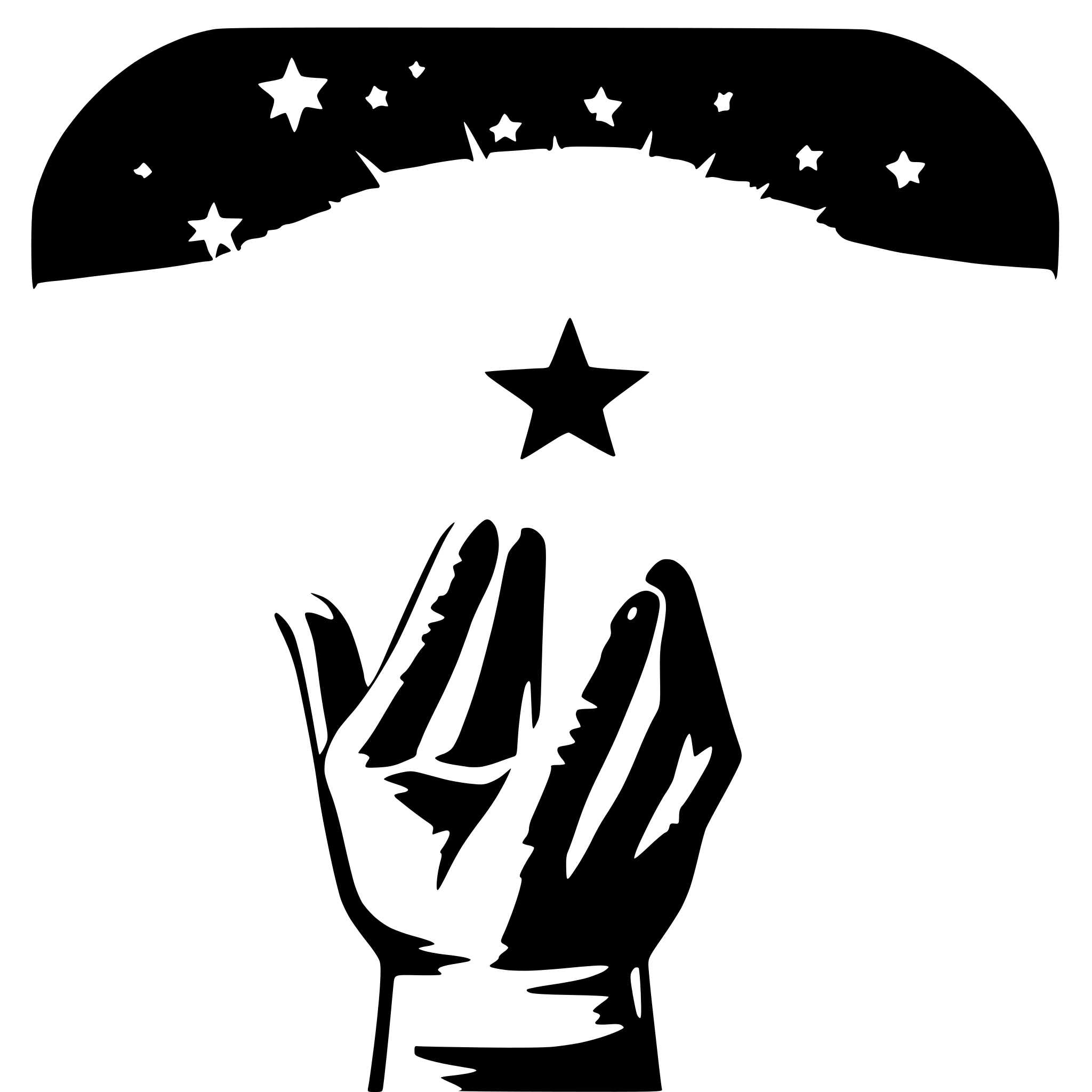 AI-generated SVG of 'Hand catch the star'