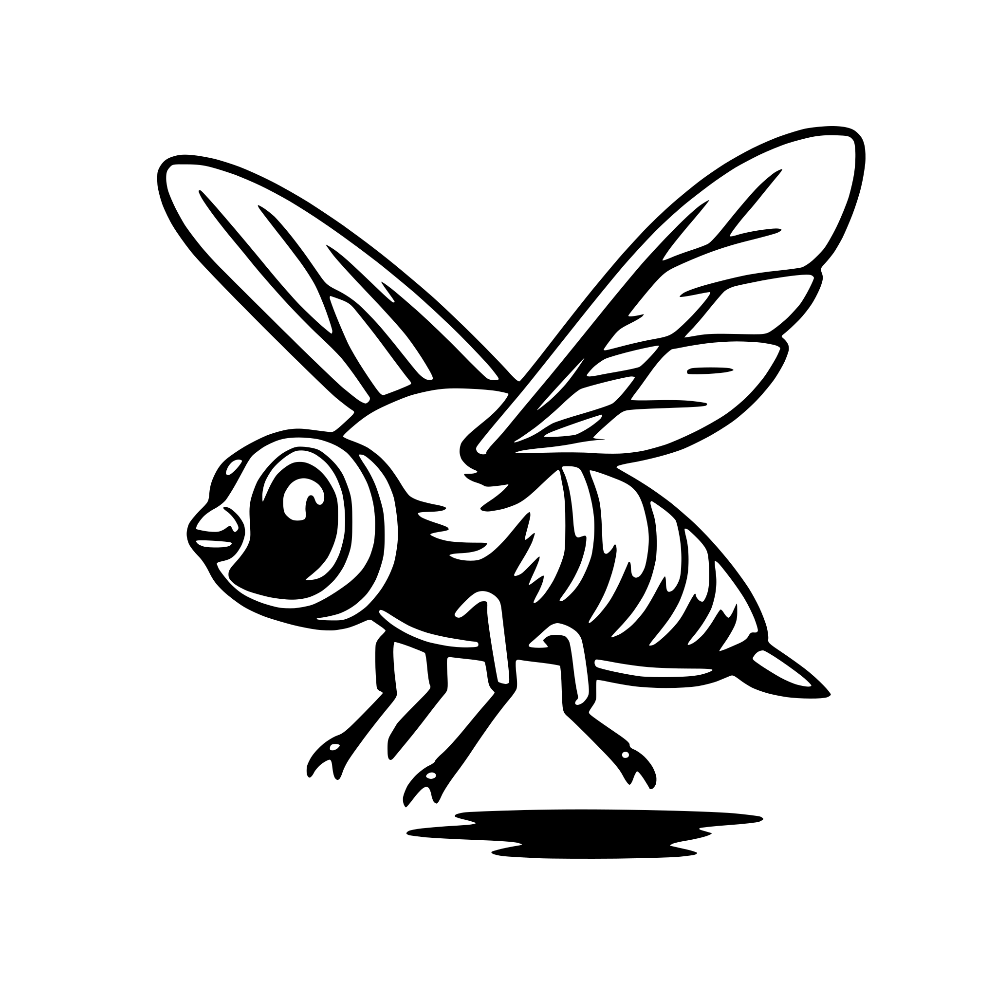 AI-generated SVG of a fly