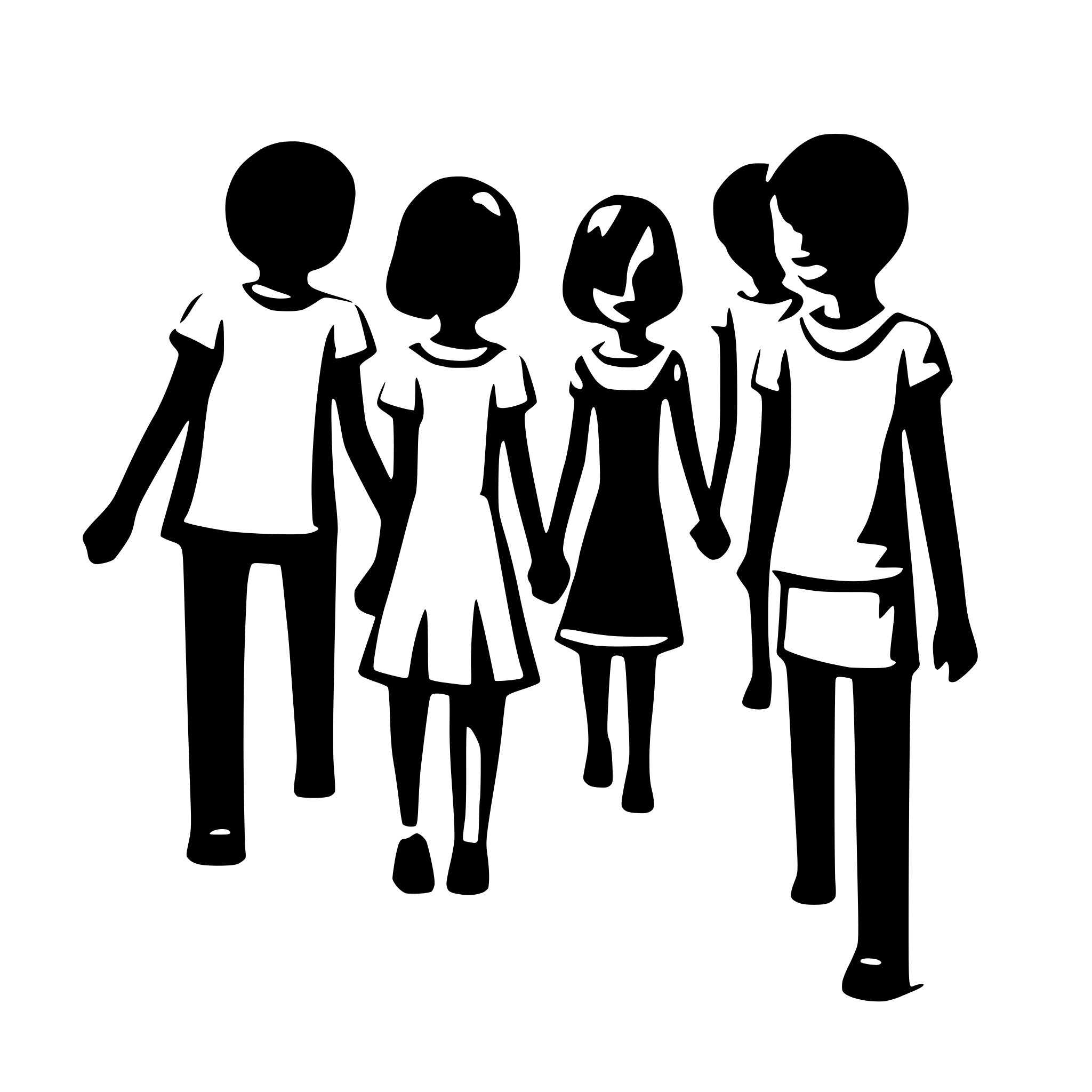 AI-generated SVG of 'boys and girls forming a line and holding hands'