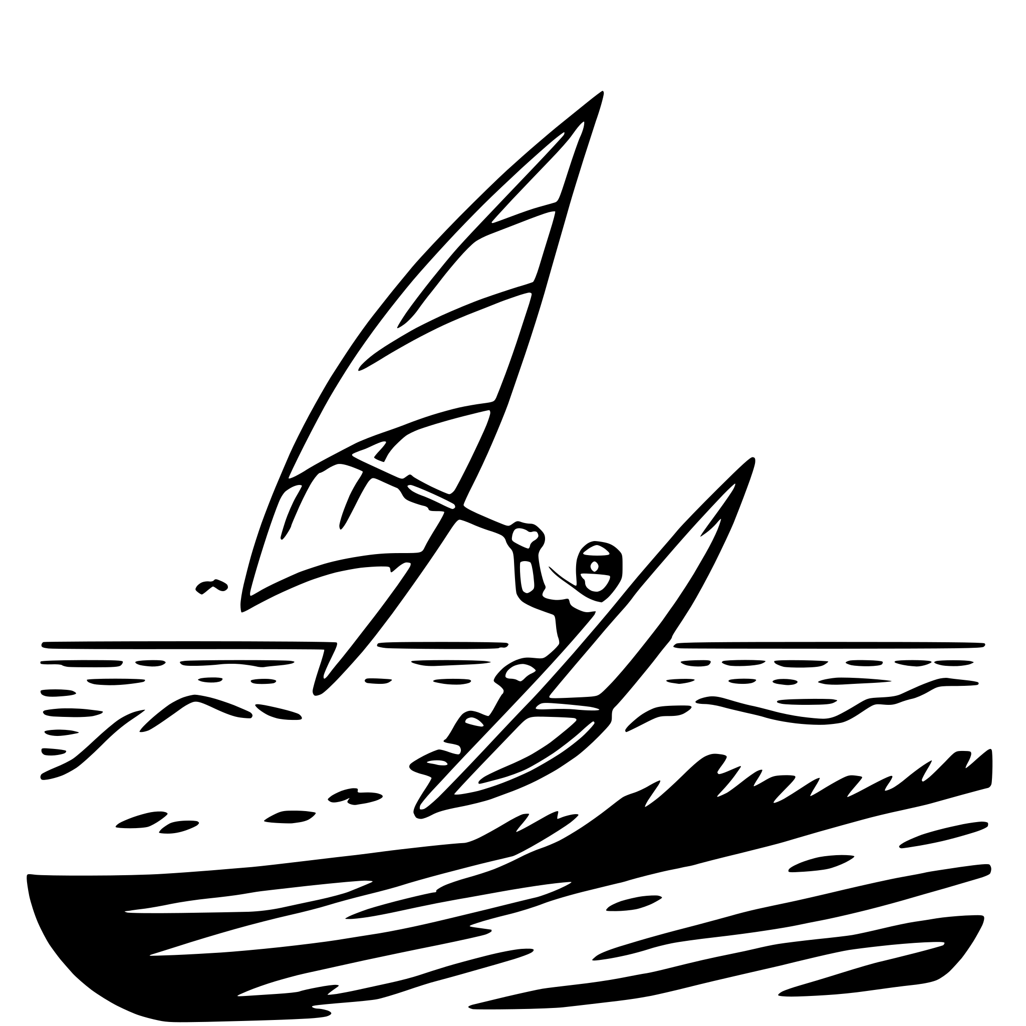AI-generated SVG of a wind surfing waves