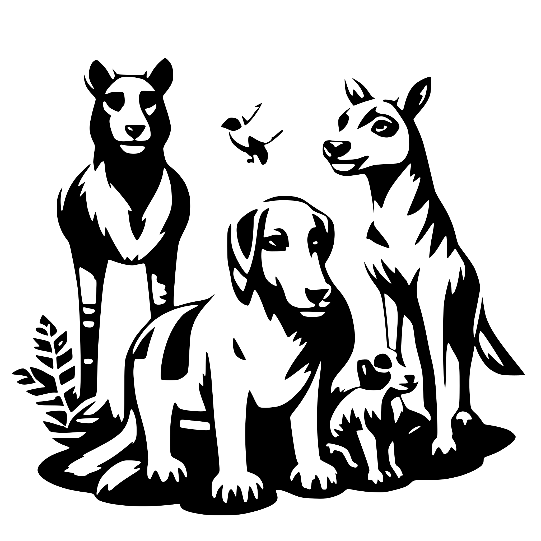 AI-generated SVG of a group of different animals