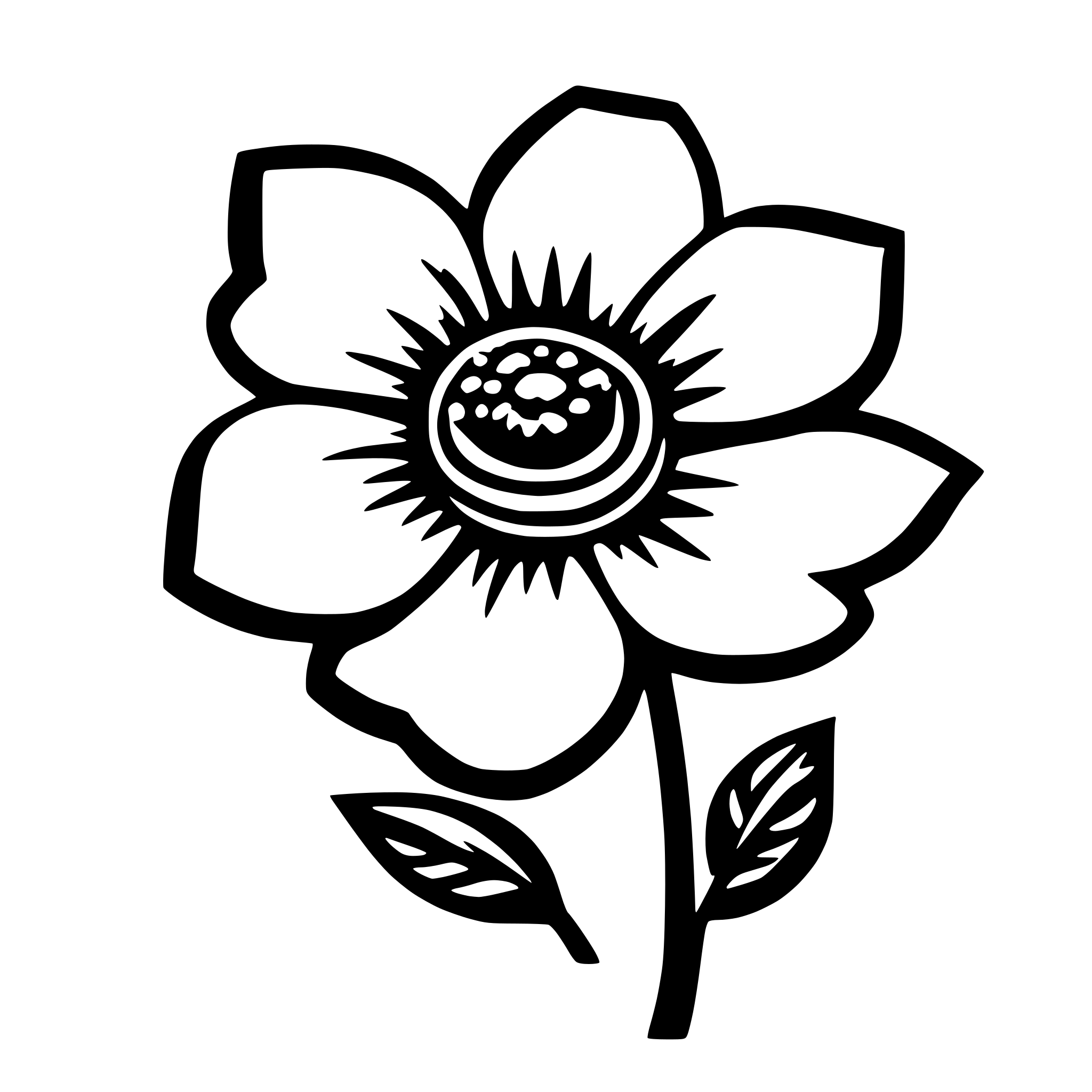 AI-generated SVG of 'a simple flower shape'