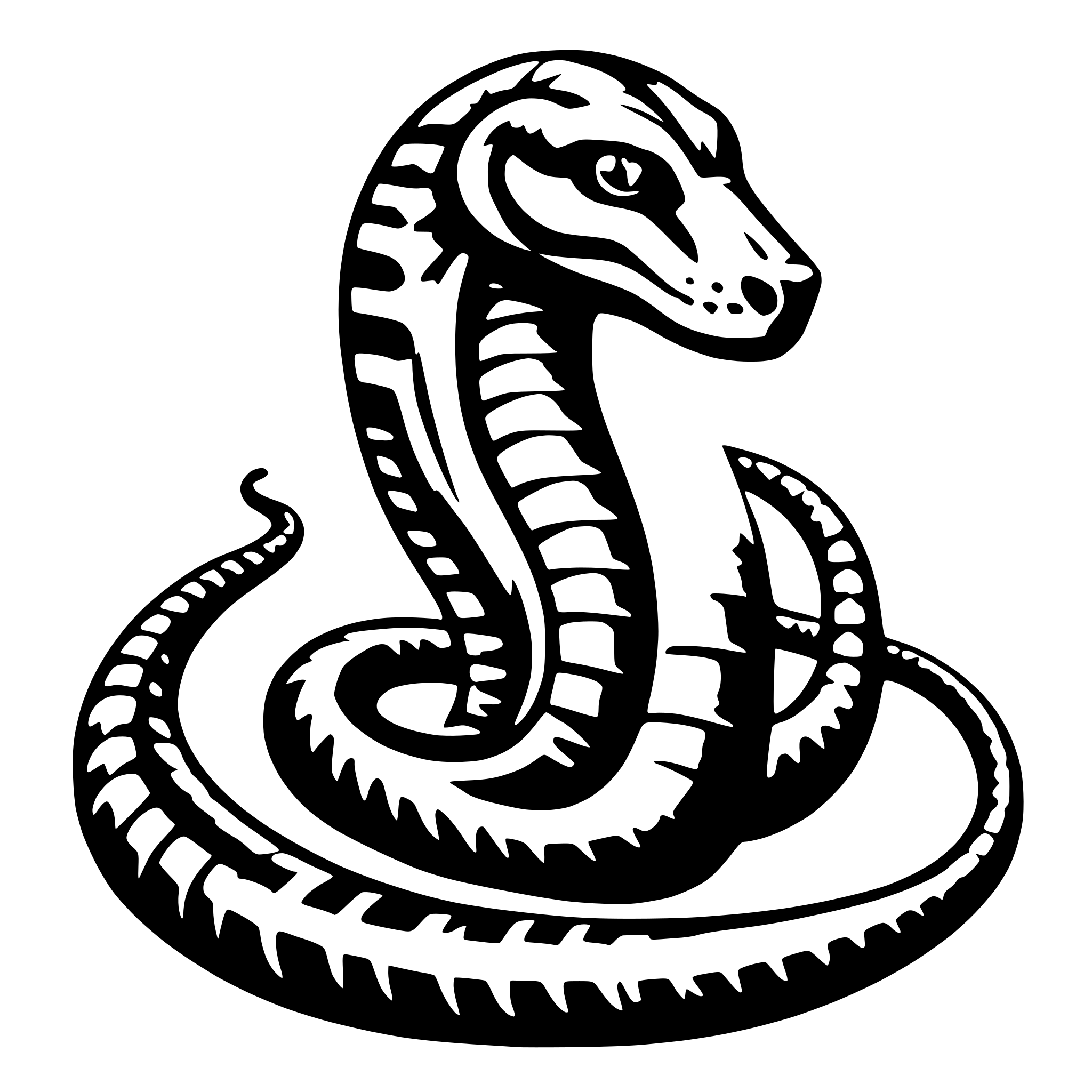 AI-generated SVG of a cobra