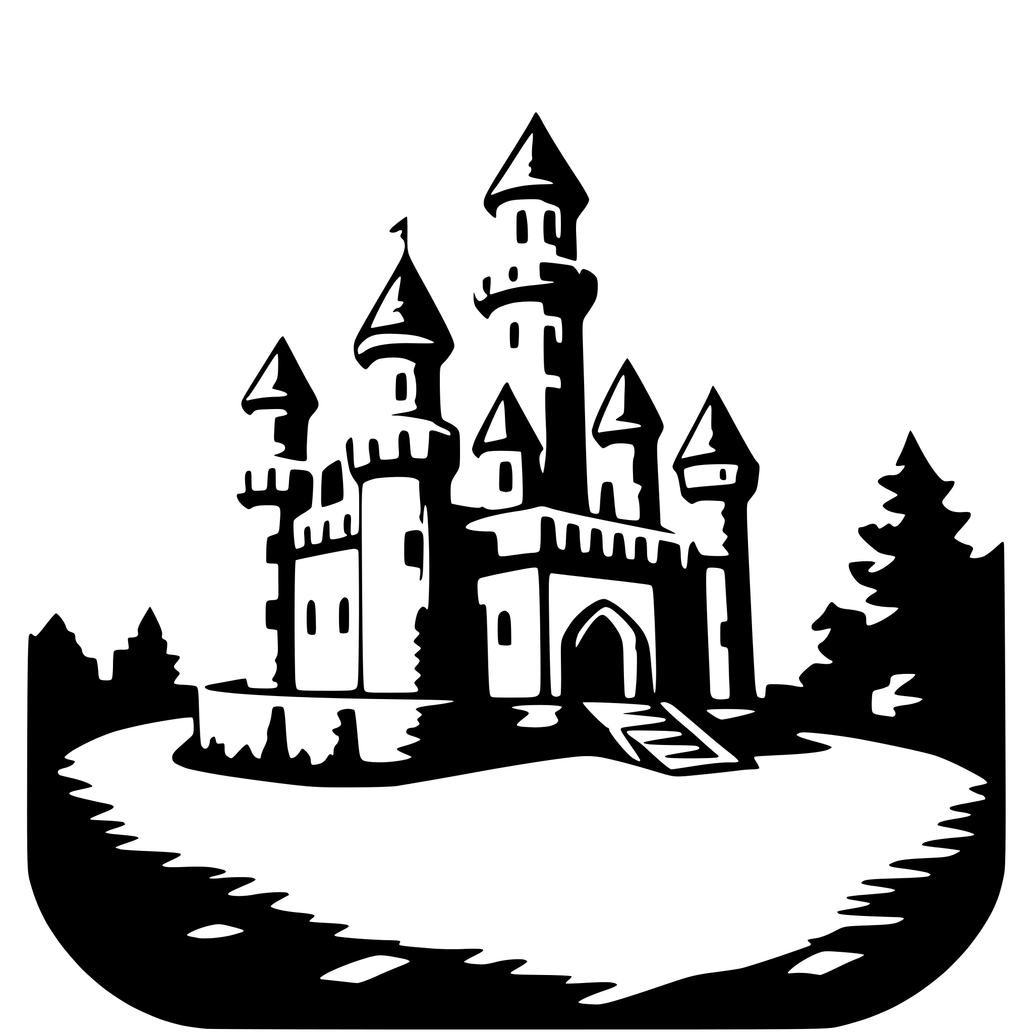 AI-generated SVG of 'castle'
