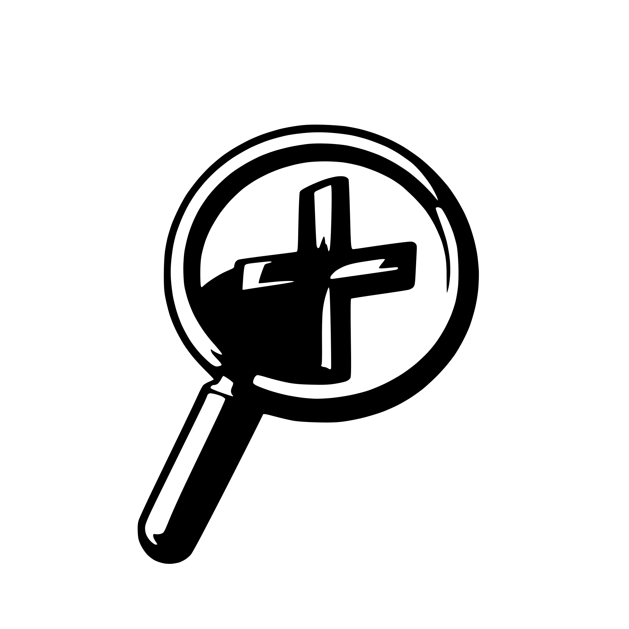 AI-generated SVG of 'a magnifier with plus sign for button logo'