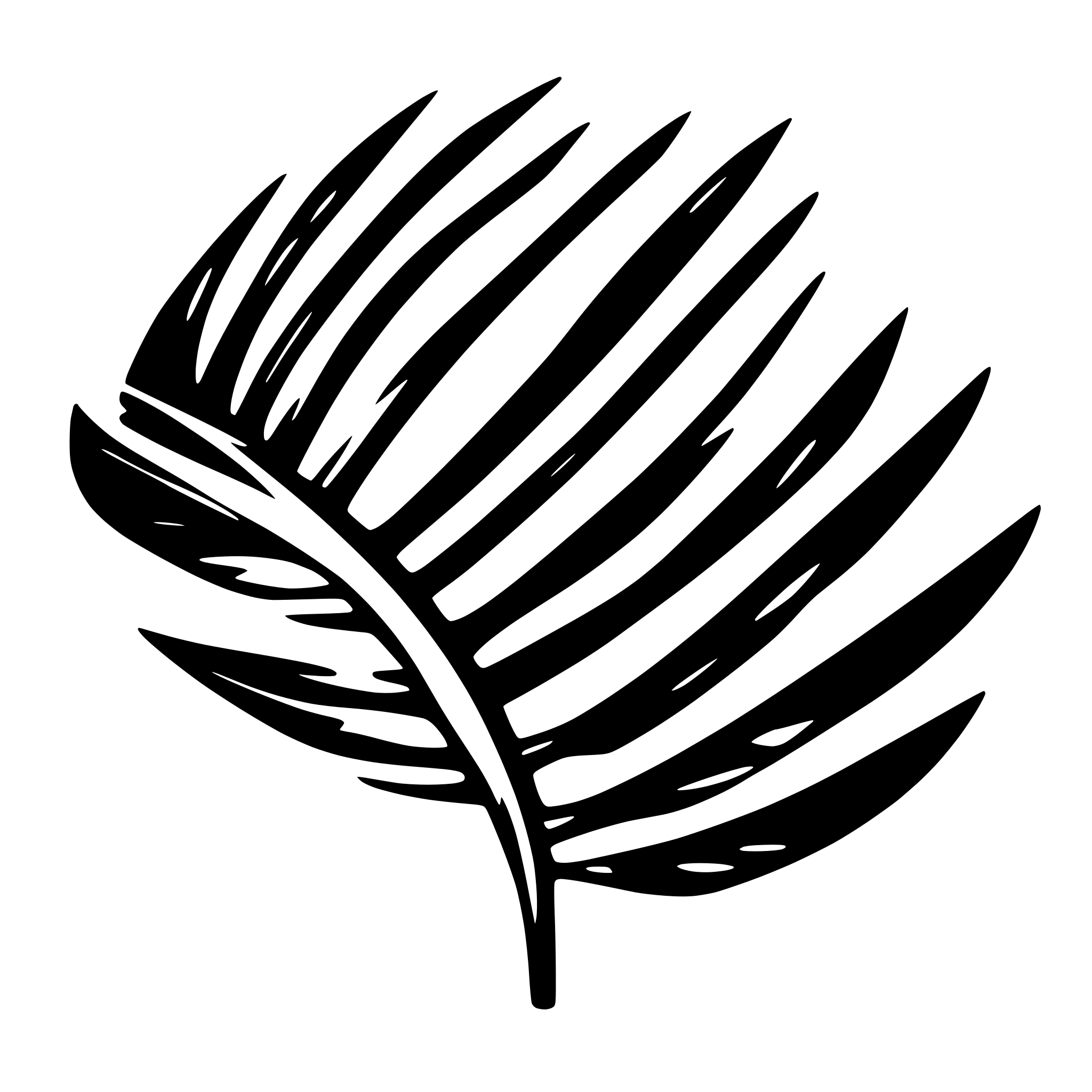 AI-generated SVG of 'palm frond'