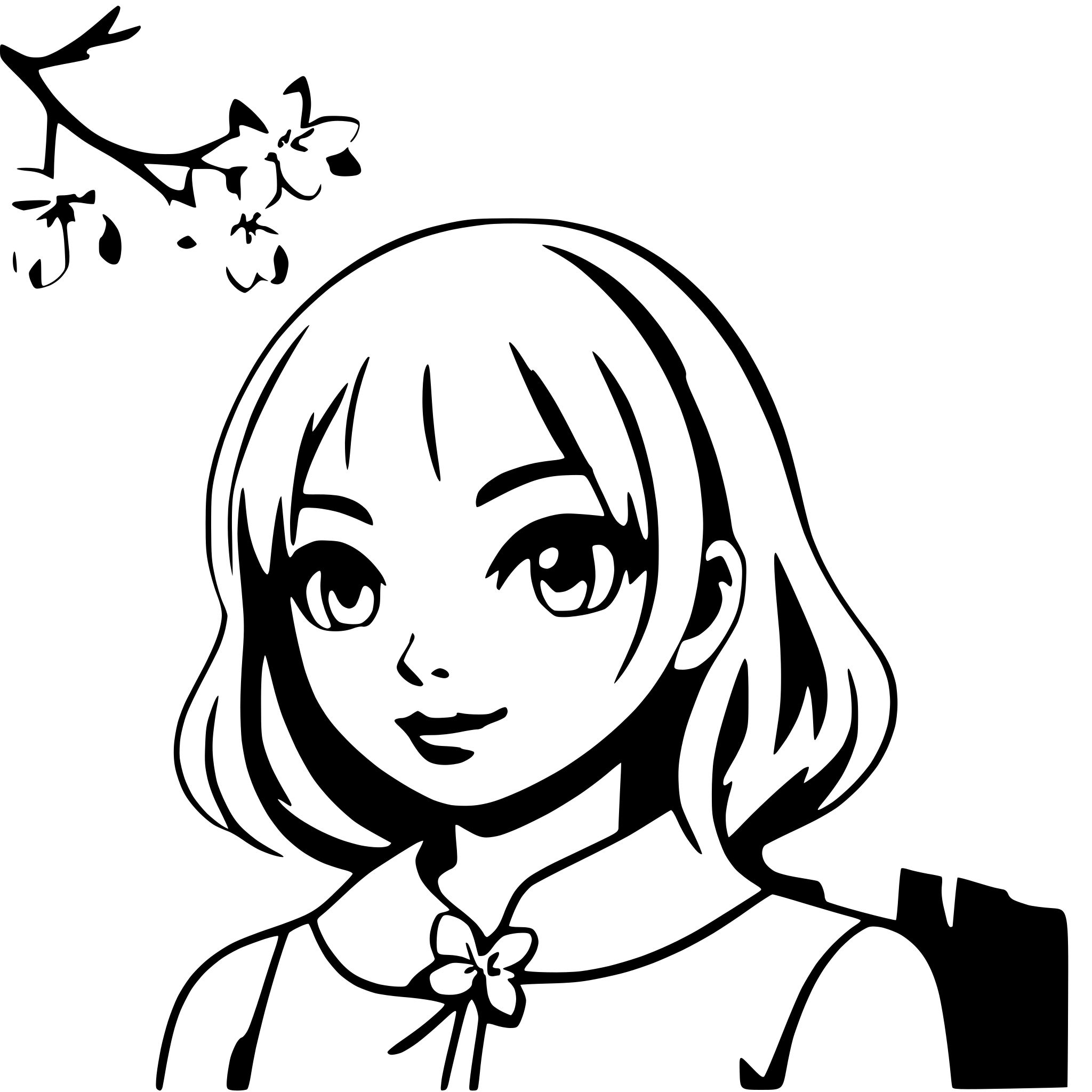 AI-generated SVG of 'cherry blossoms falling gently'