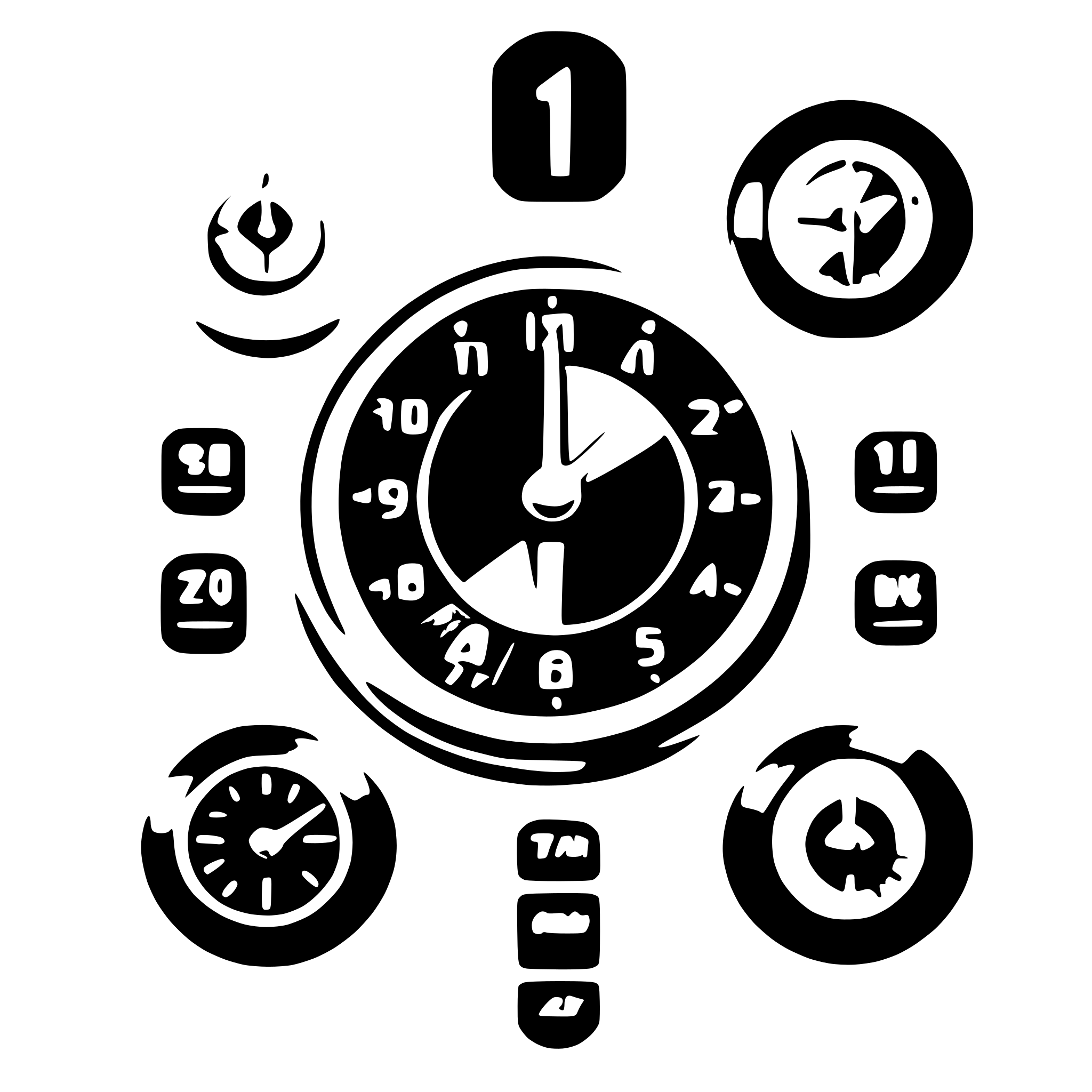 AI-generated SVG of 'dial menu'