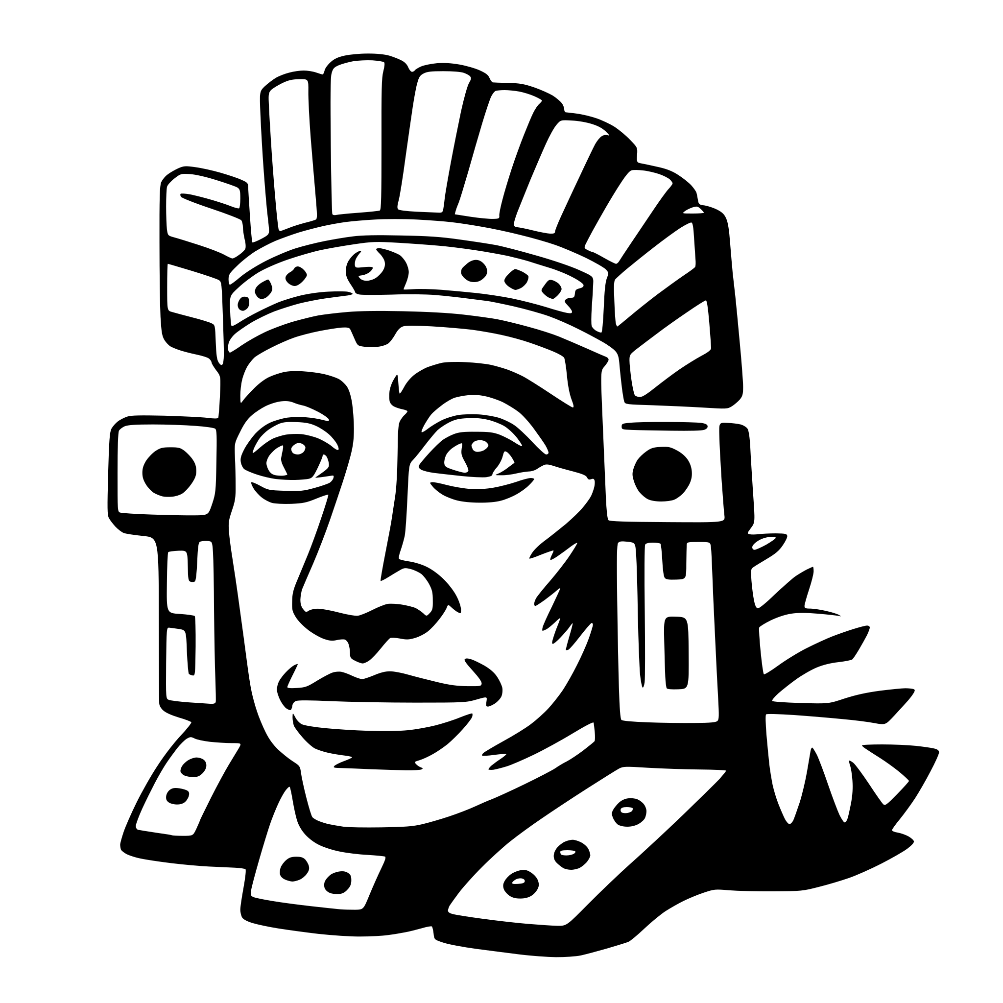 AI-generated SVG of a xipe totec