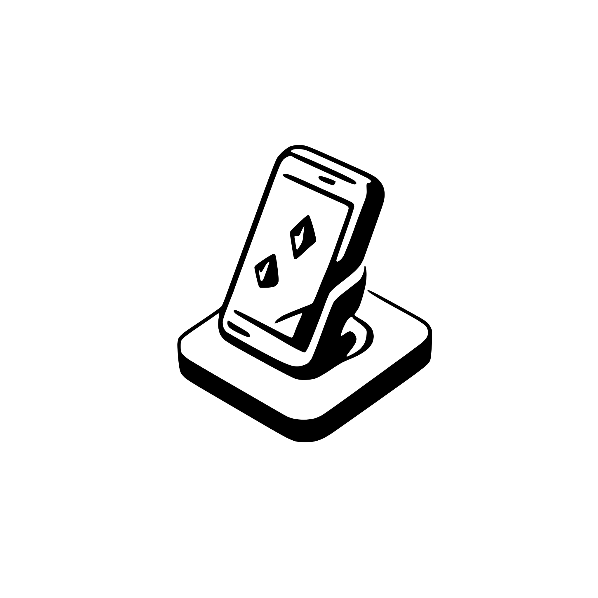 AI-generated SVG of a smartphone isometric with maps icon