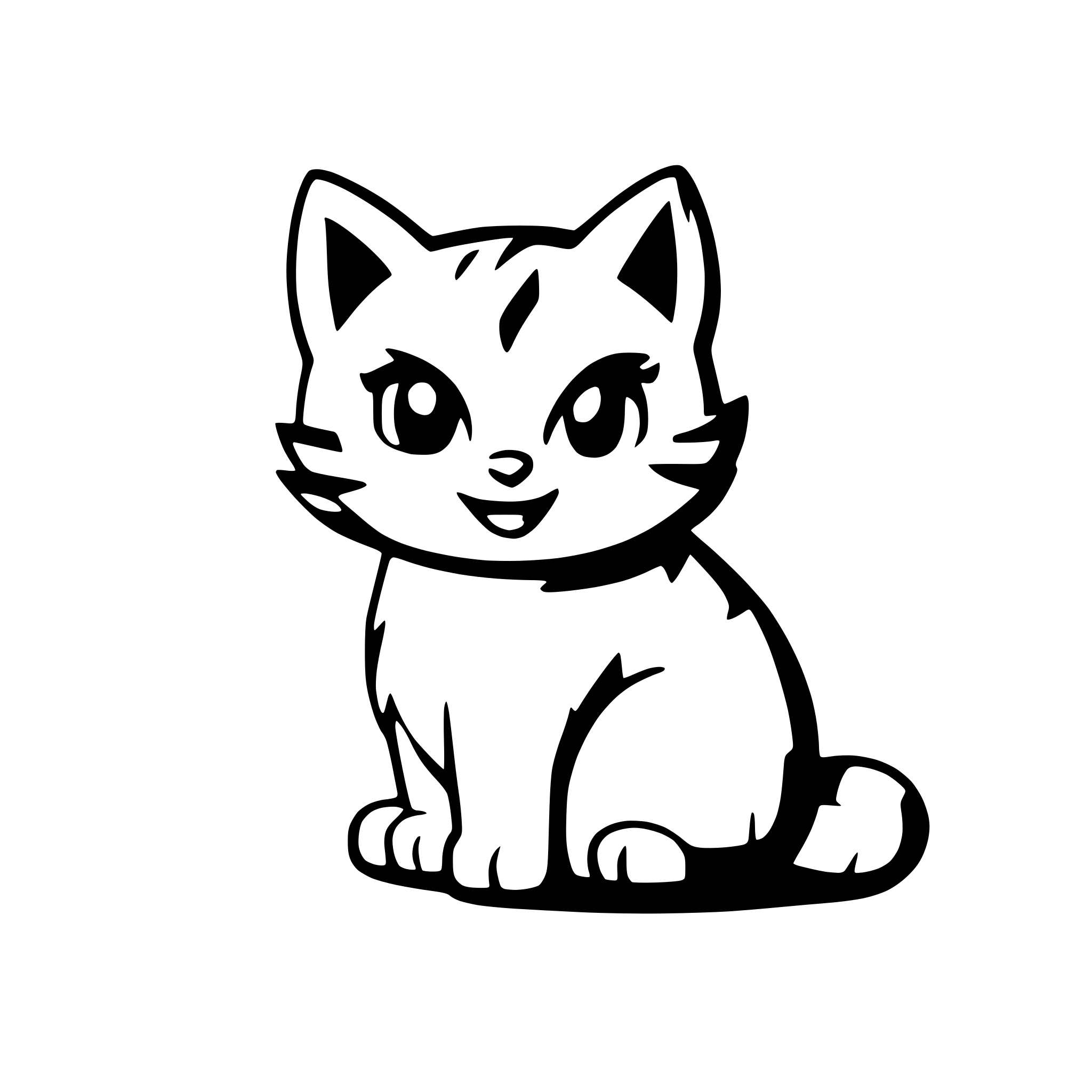 AI-generated SVG of 'cat'