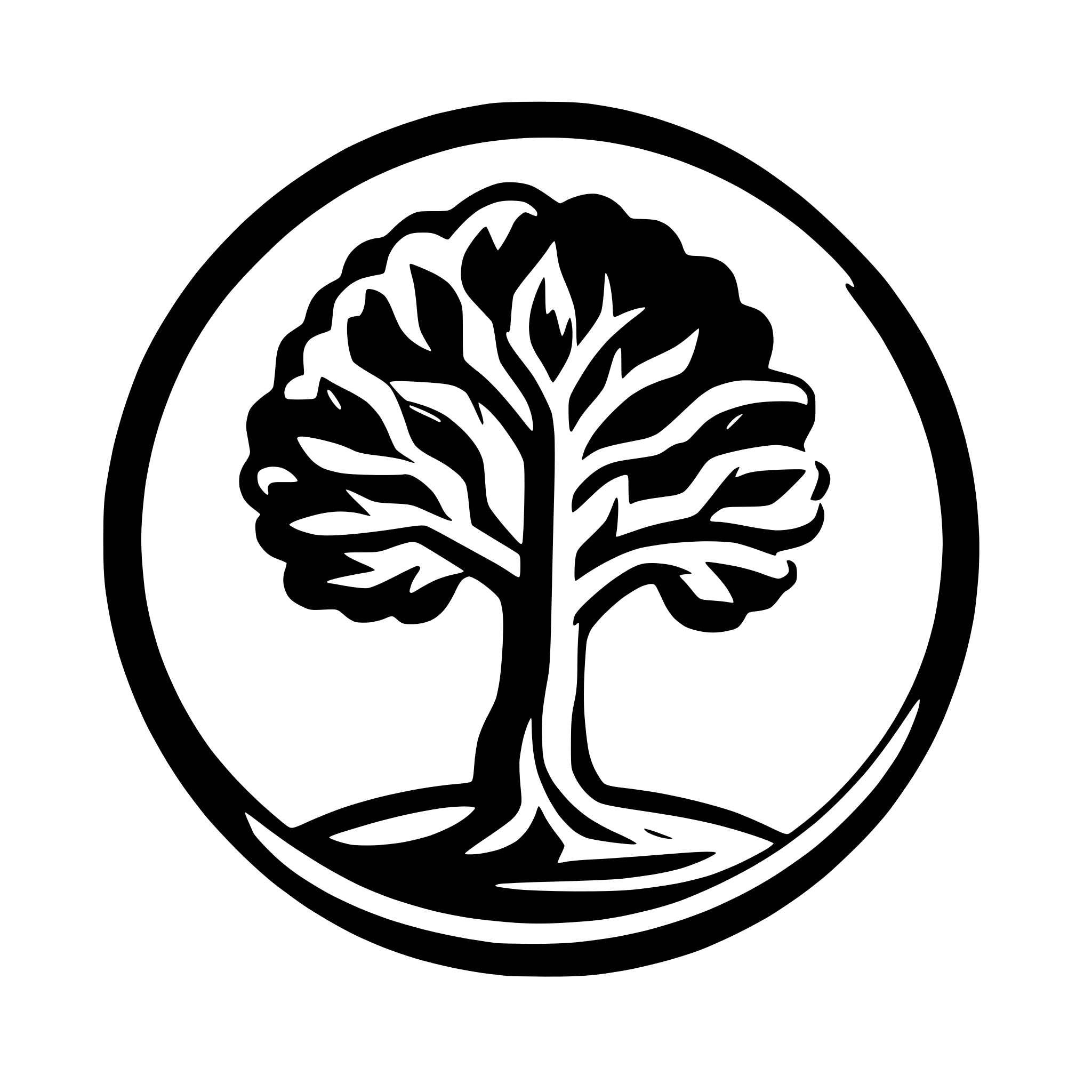 AI-generated SVG of 'Beautiful tree in a circle'