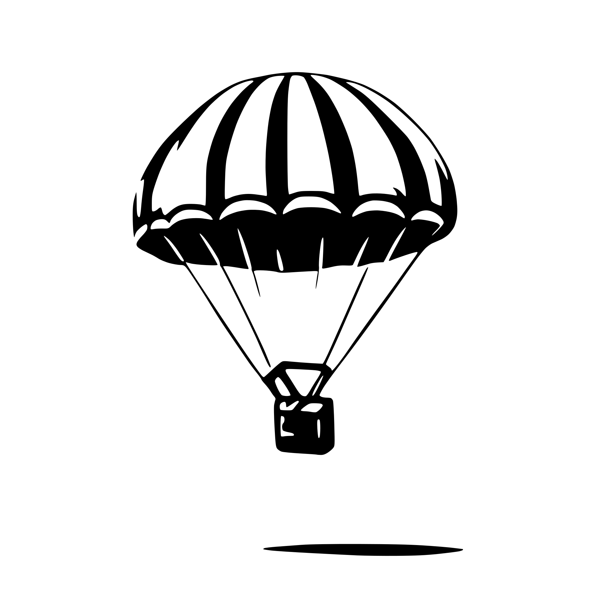 AI-generated SVG of 'PARACHUTE'