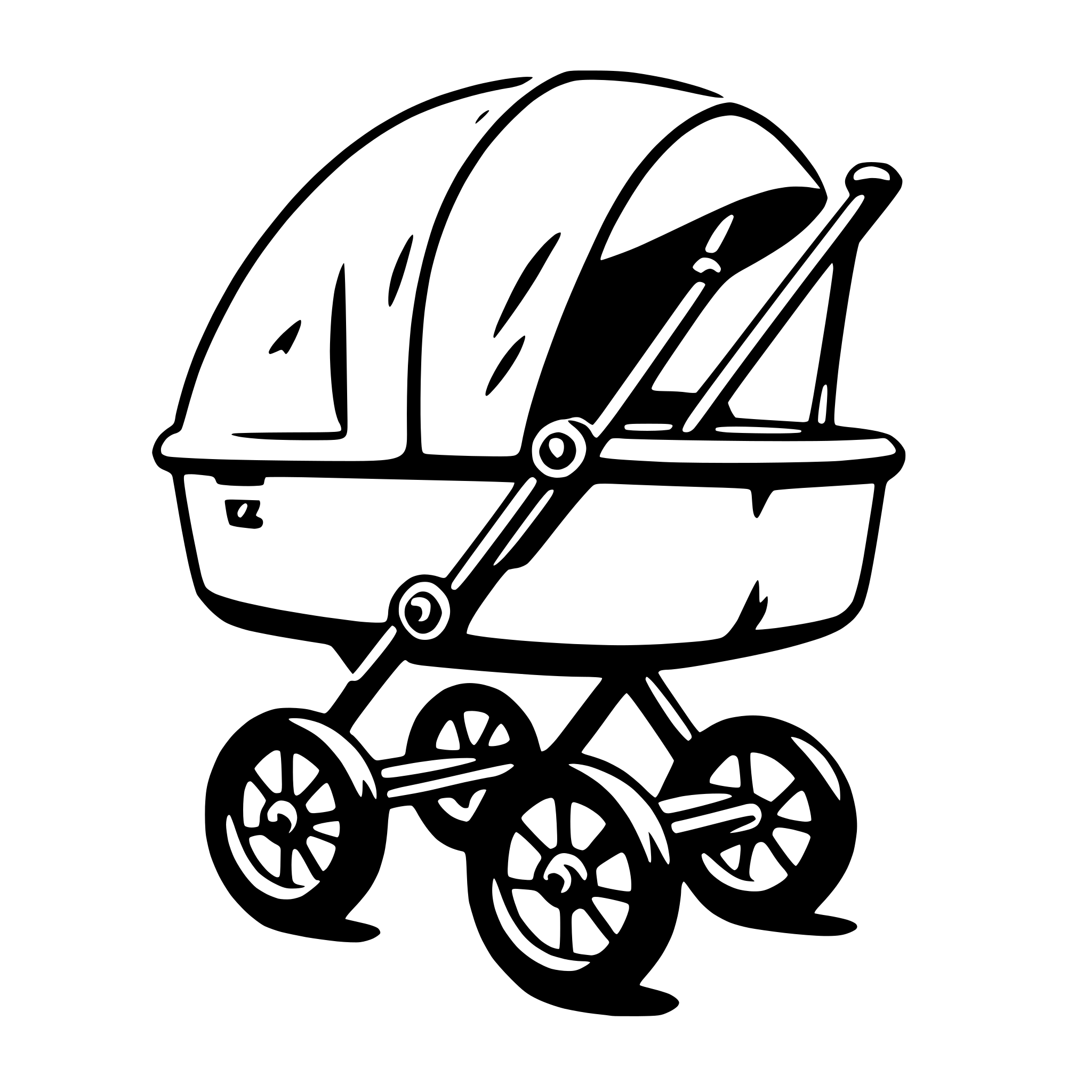 AI-generated SVG of a stroller