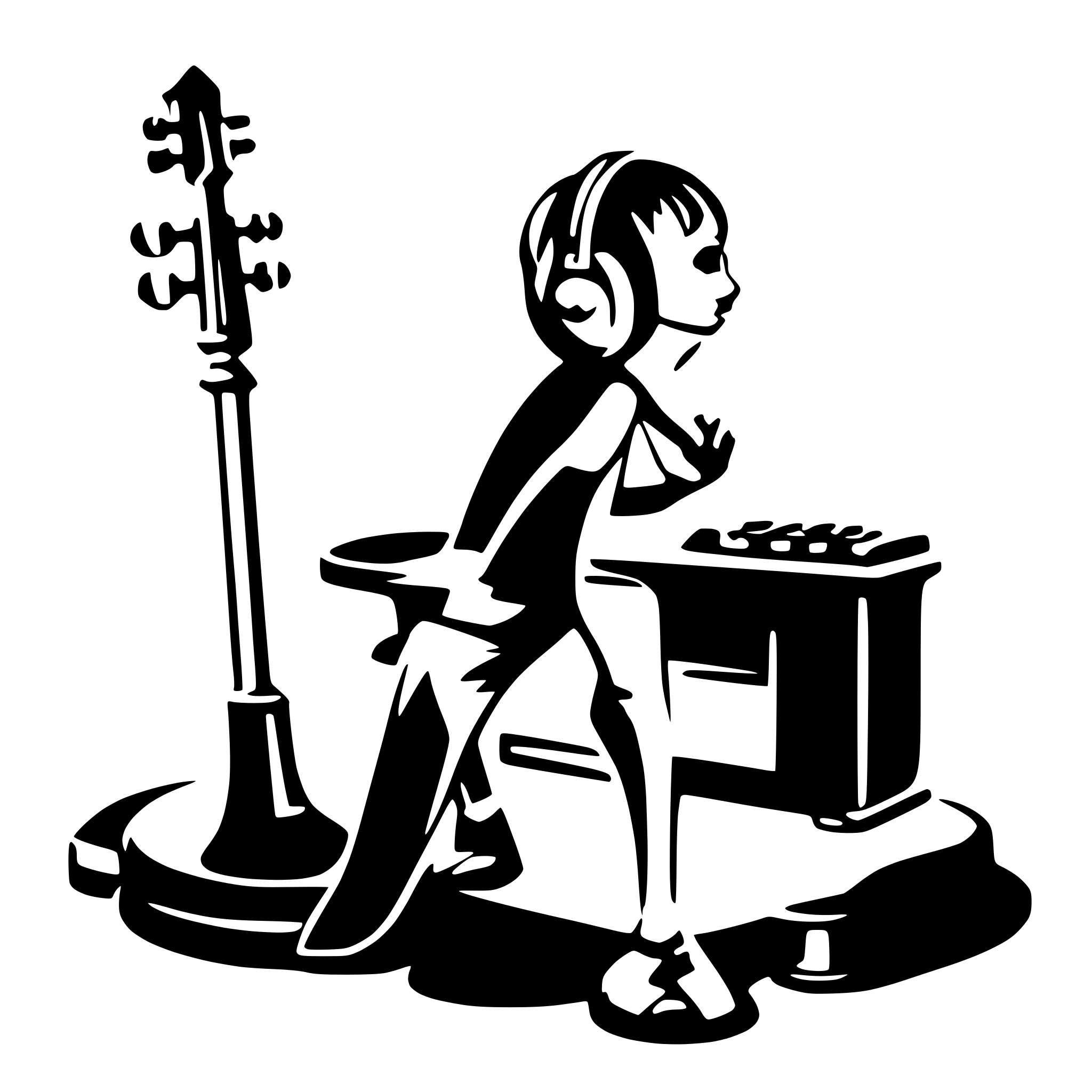 AI-generated SVG of a music