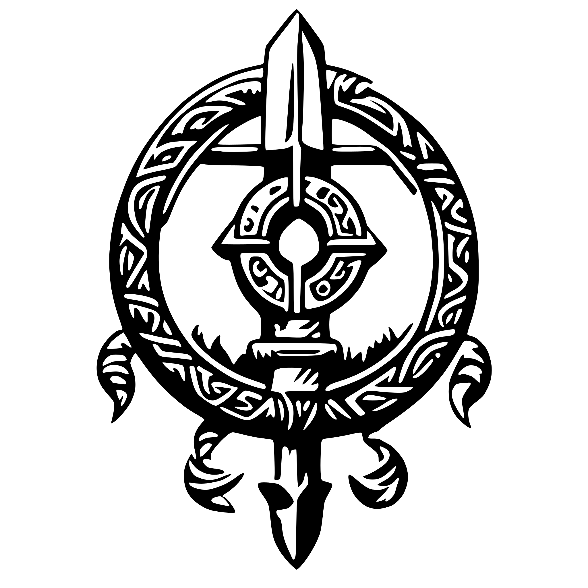 AI-generated SVG of a viking symbols