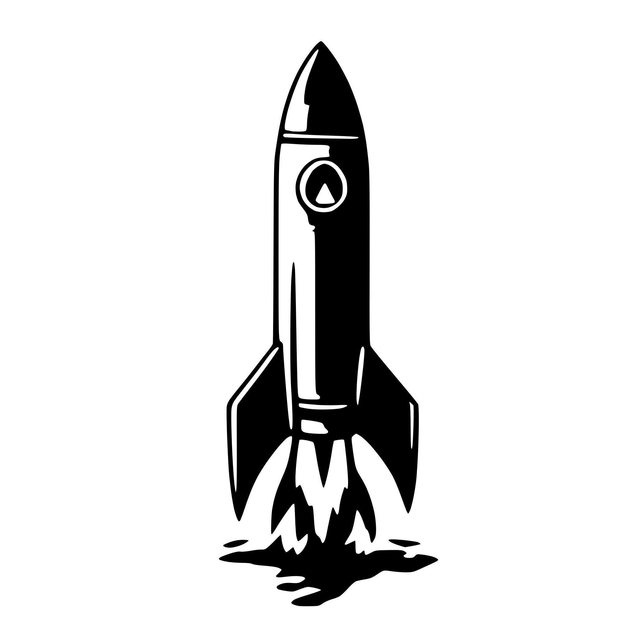 AI-generated SVG of a minimalist rocket 2d