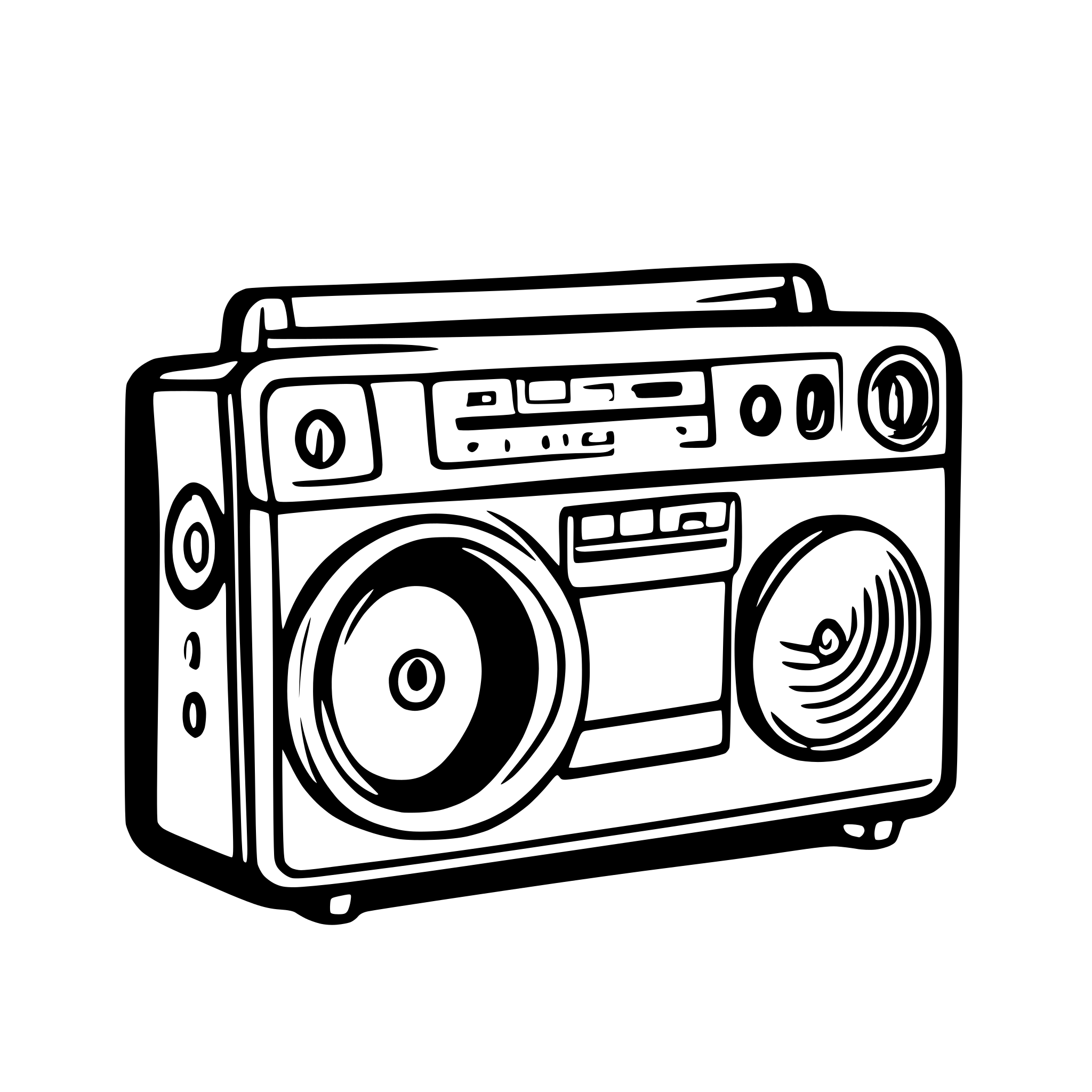 AI-generated SVG of a boombox