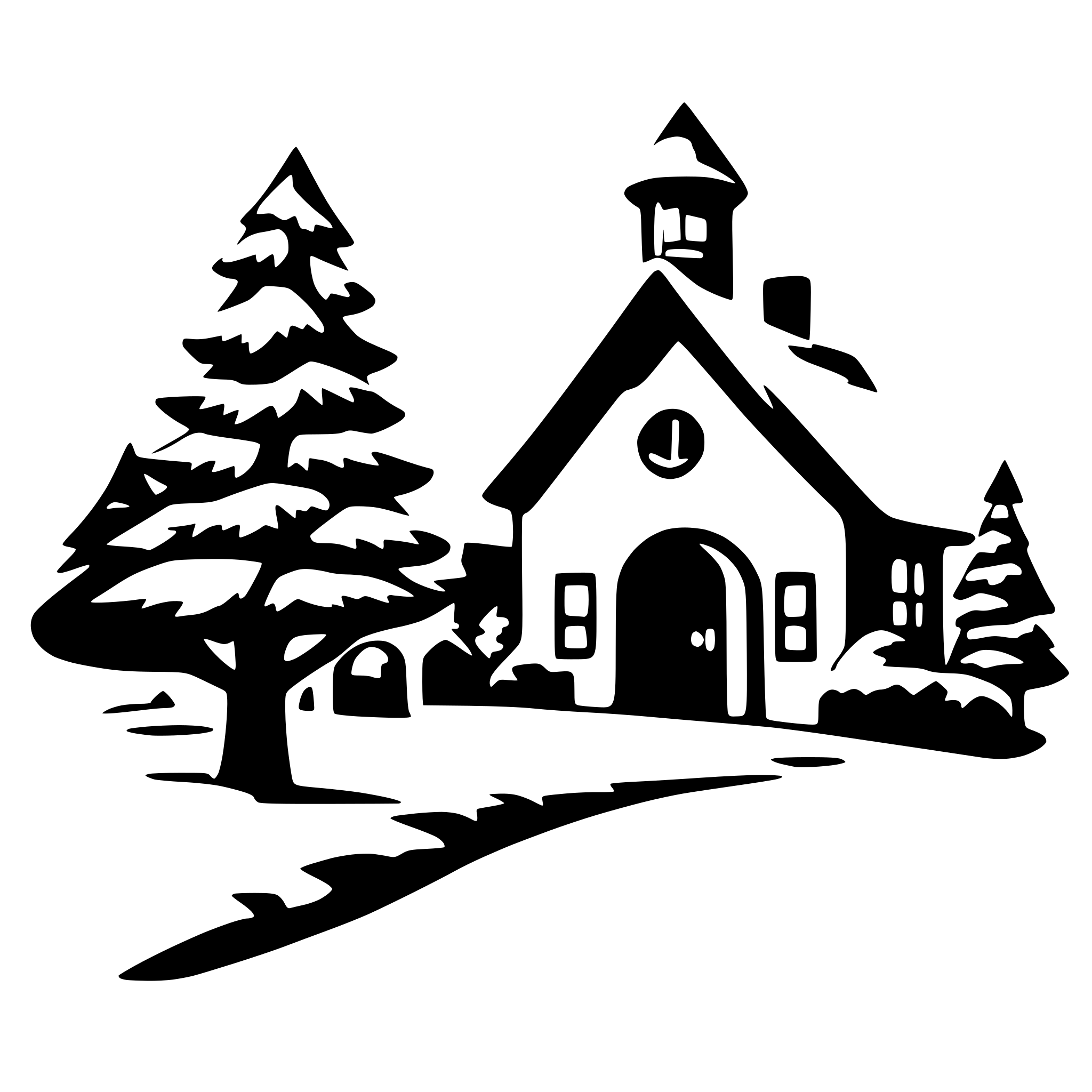 AI-generated SVG of 'Christmas village'