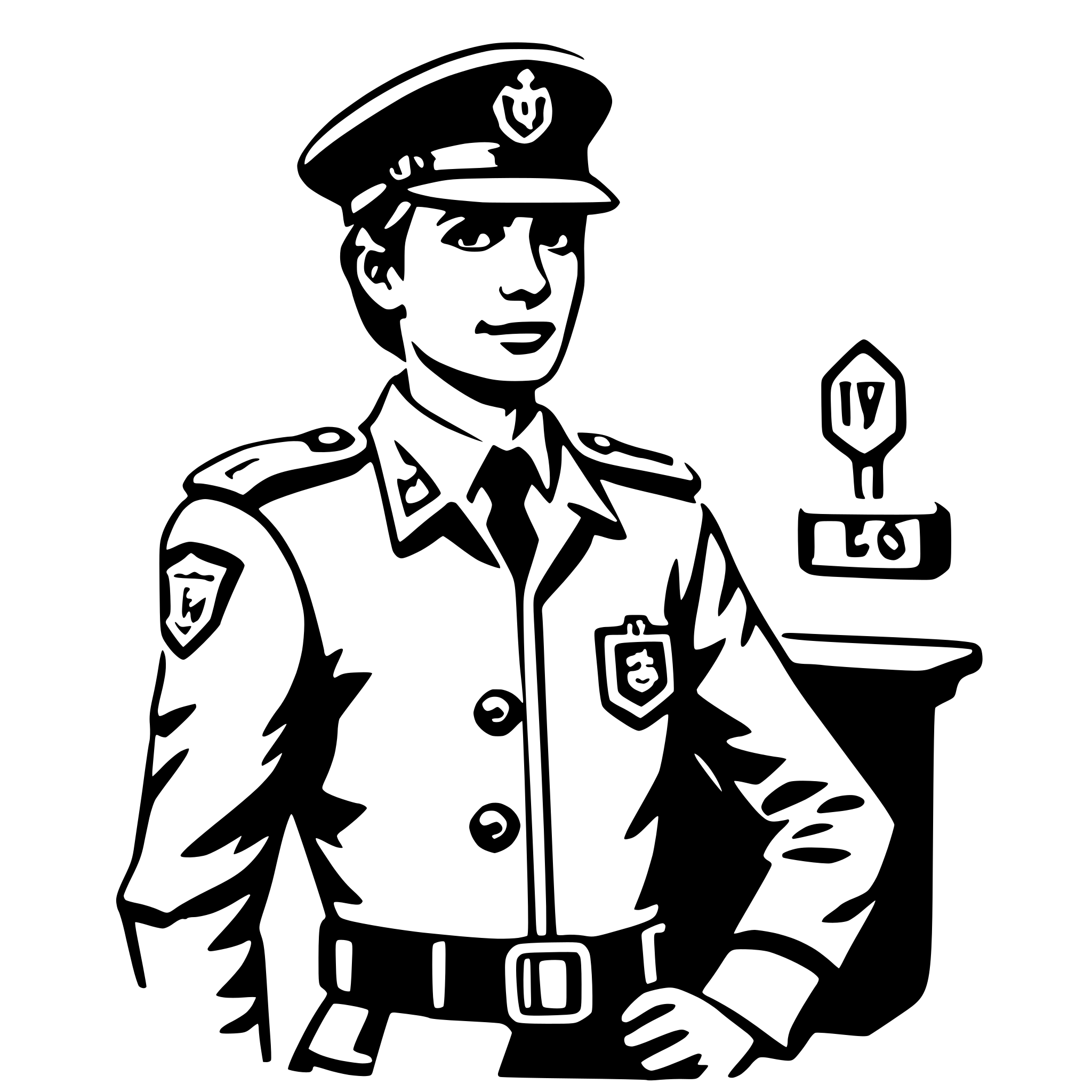 AI-generated SVG of 'customs officer'