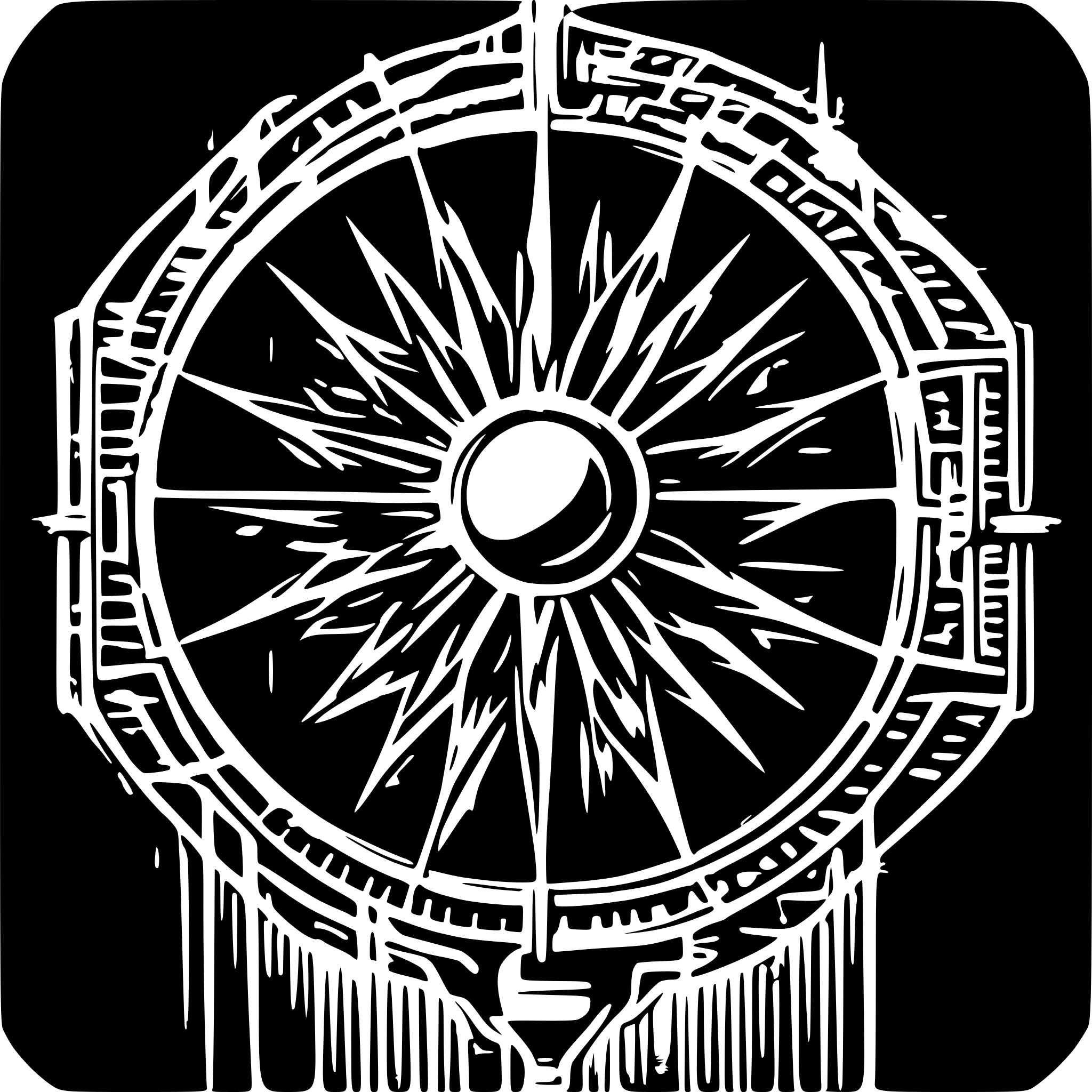 AI-generated SVG of 'Photon traveling through the Electromagnetic field'